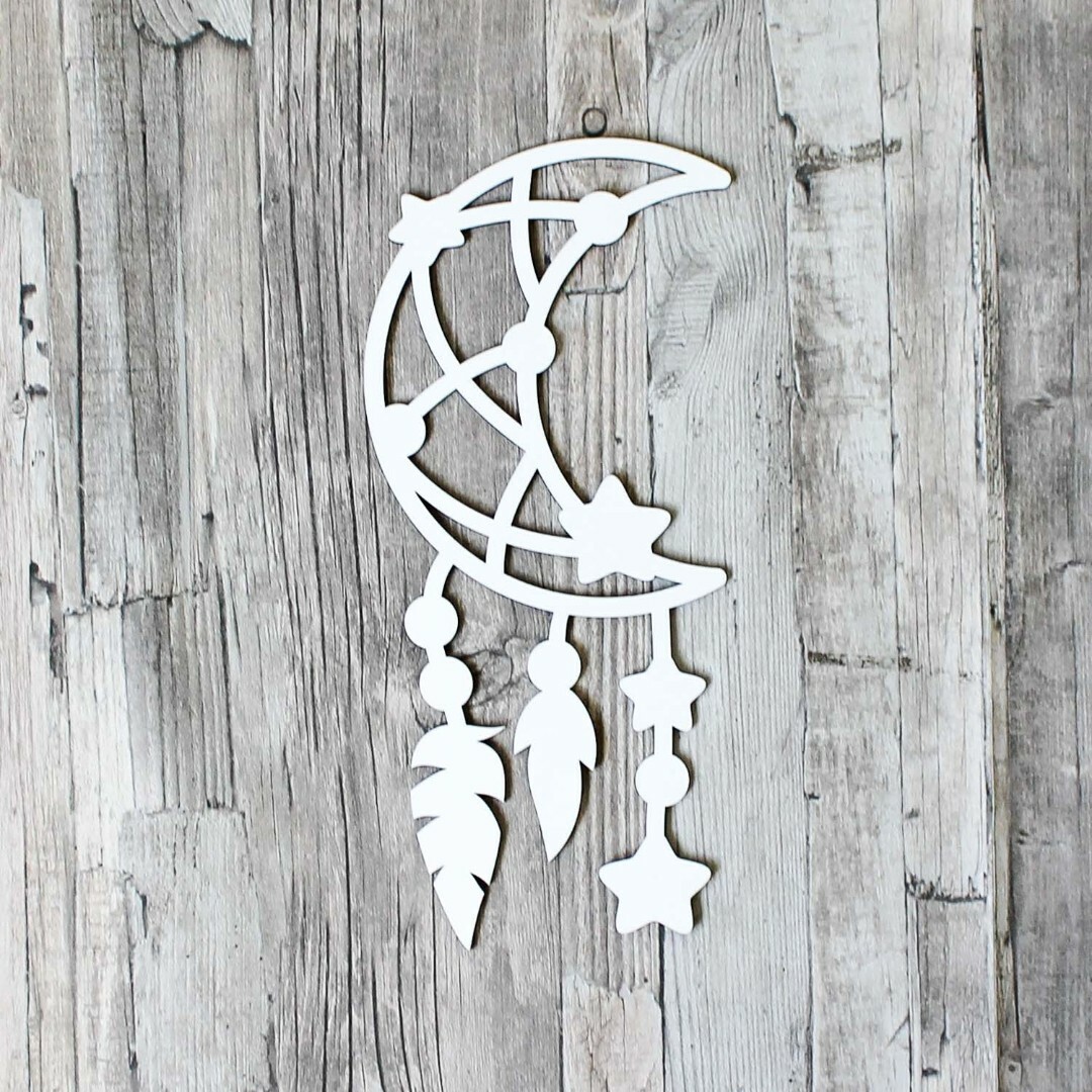 Detský lapač zlých snov z dreva  | Biela