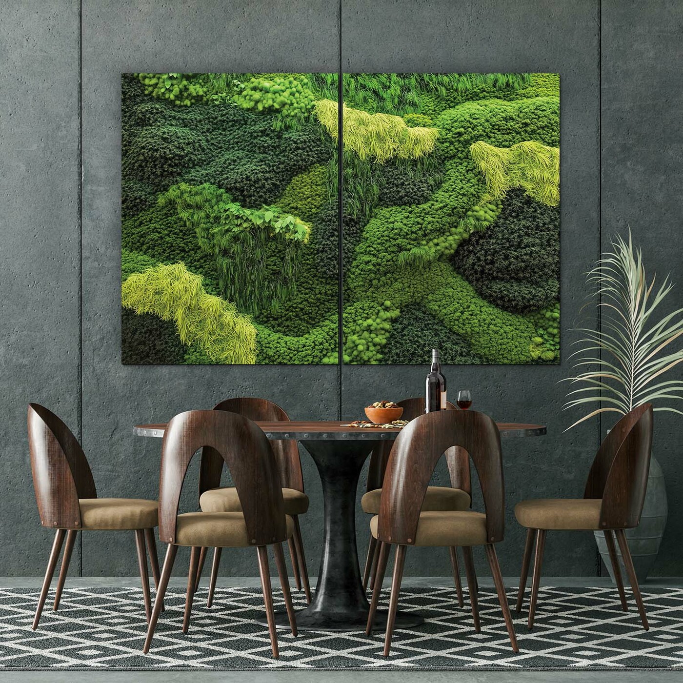 Moss Wood Wall Art - Path of Nature | 136x90 cm