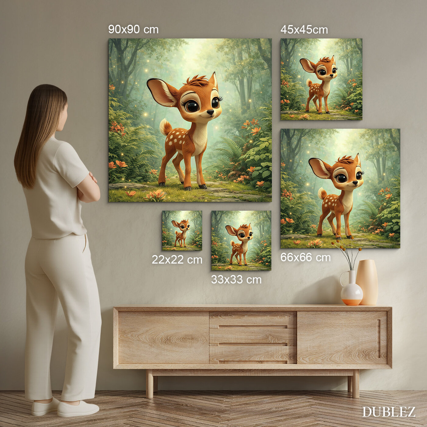 Rozprávkový obraz do izbičky - Srnček