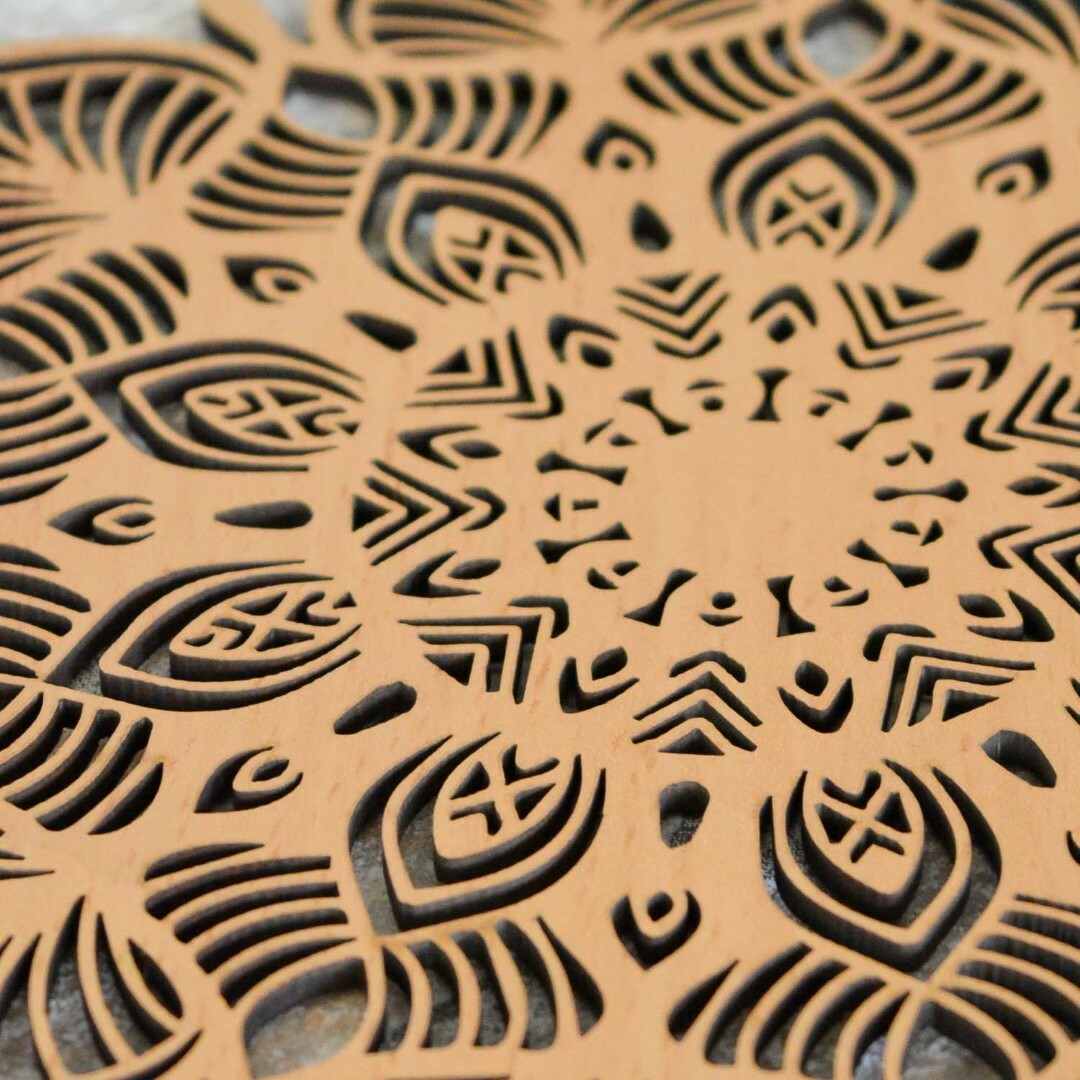 Extravagant Mandala on the Wall - 3D Picture | Beech