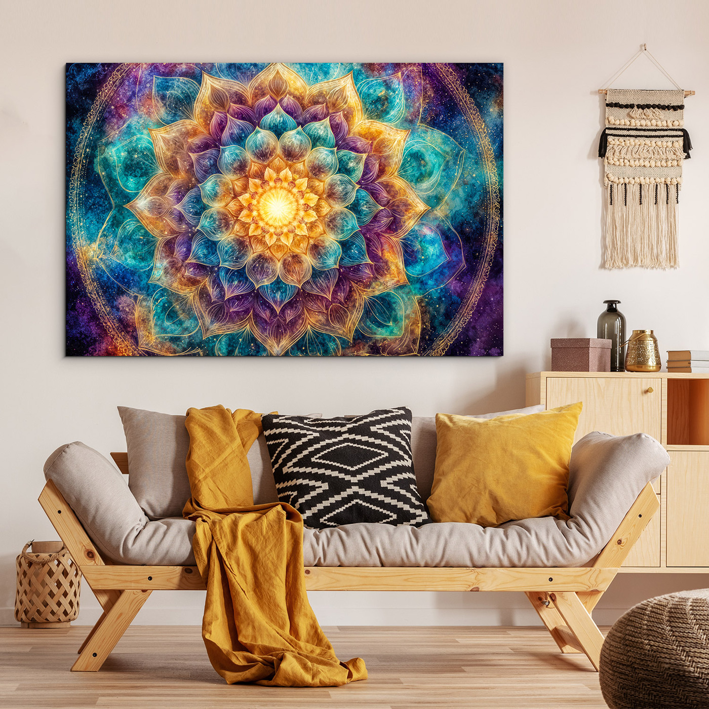 Drevený obraz - Mandala Galaxia