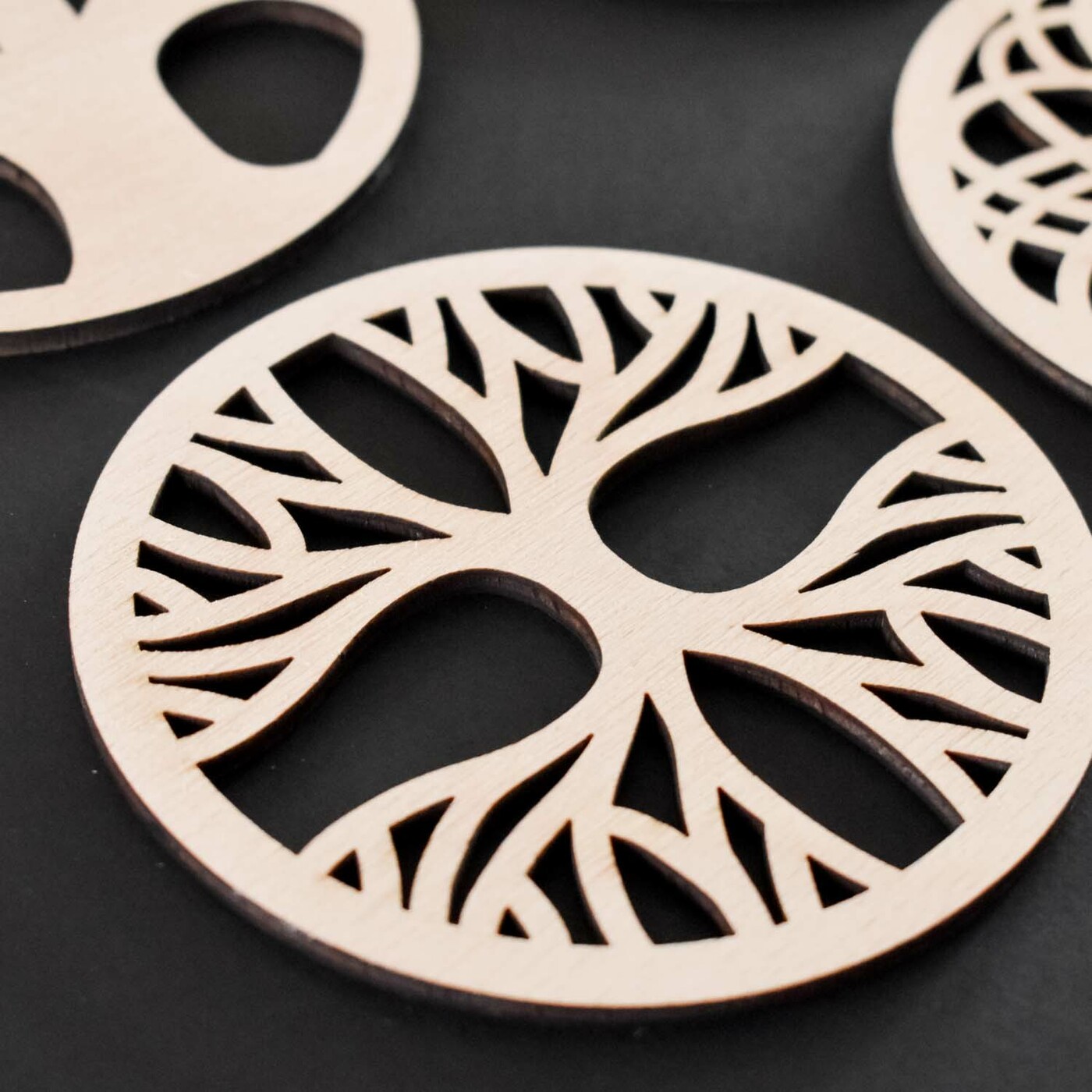 Sada drevených podpivníkov - Stromy 