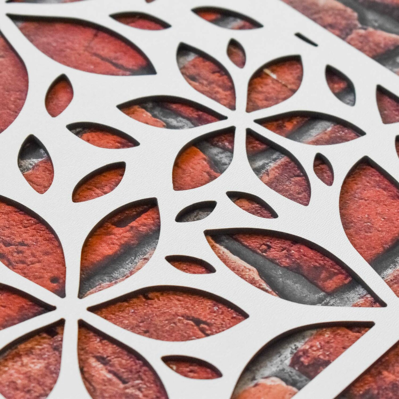 Floral Panel on the Wall | White