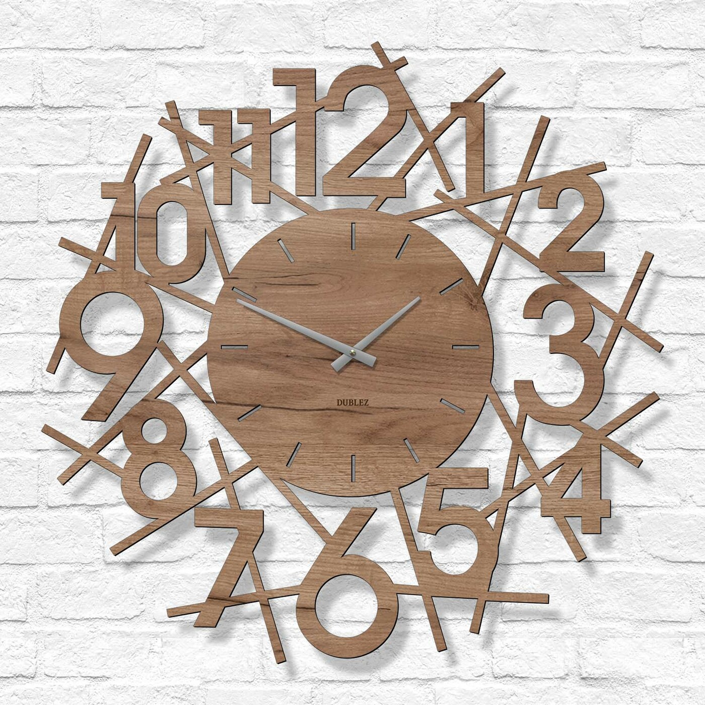 Designer Clock - Vortex | Tobacco Oak