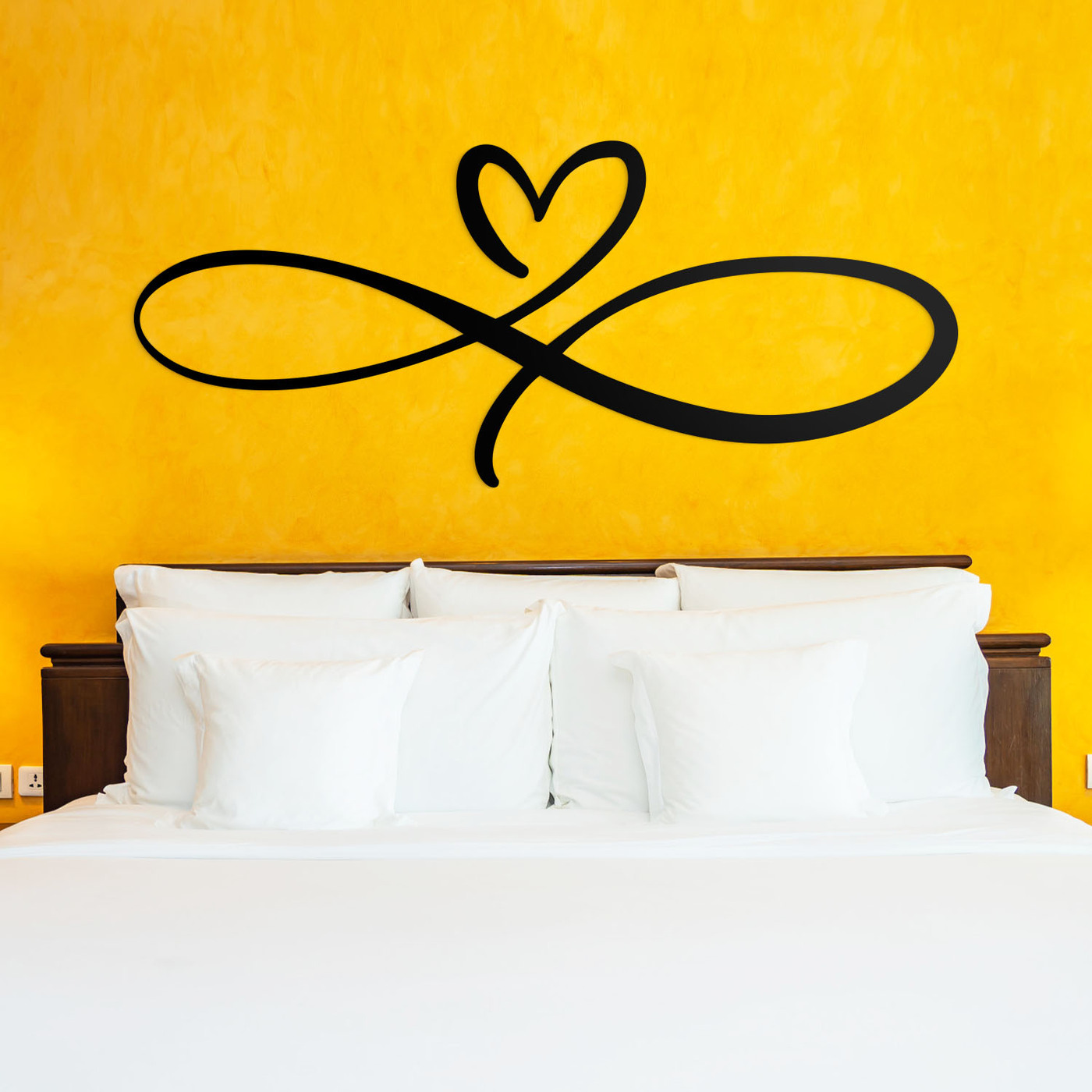 Wooden Decoration for Bedroom - Endless Love | Black