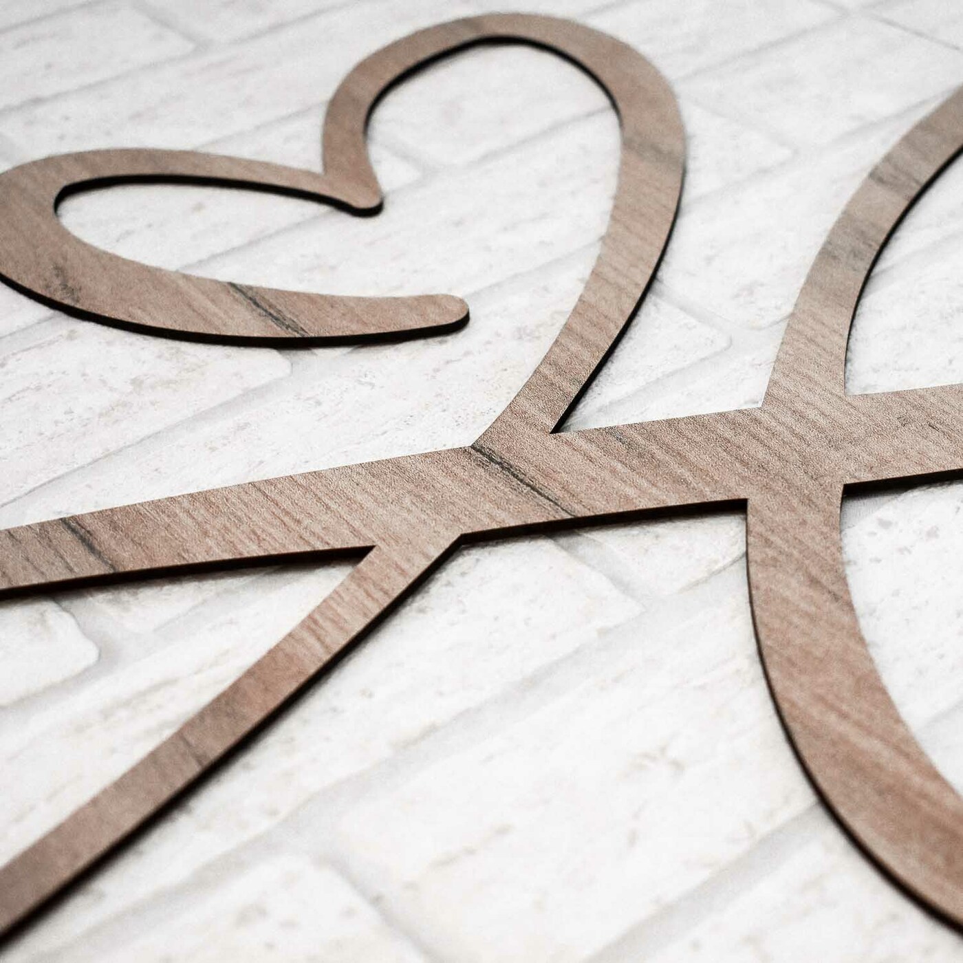 Wooden Decoration for Bedroom - Endless Love | Tobacco Oak