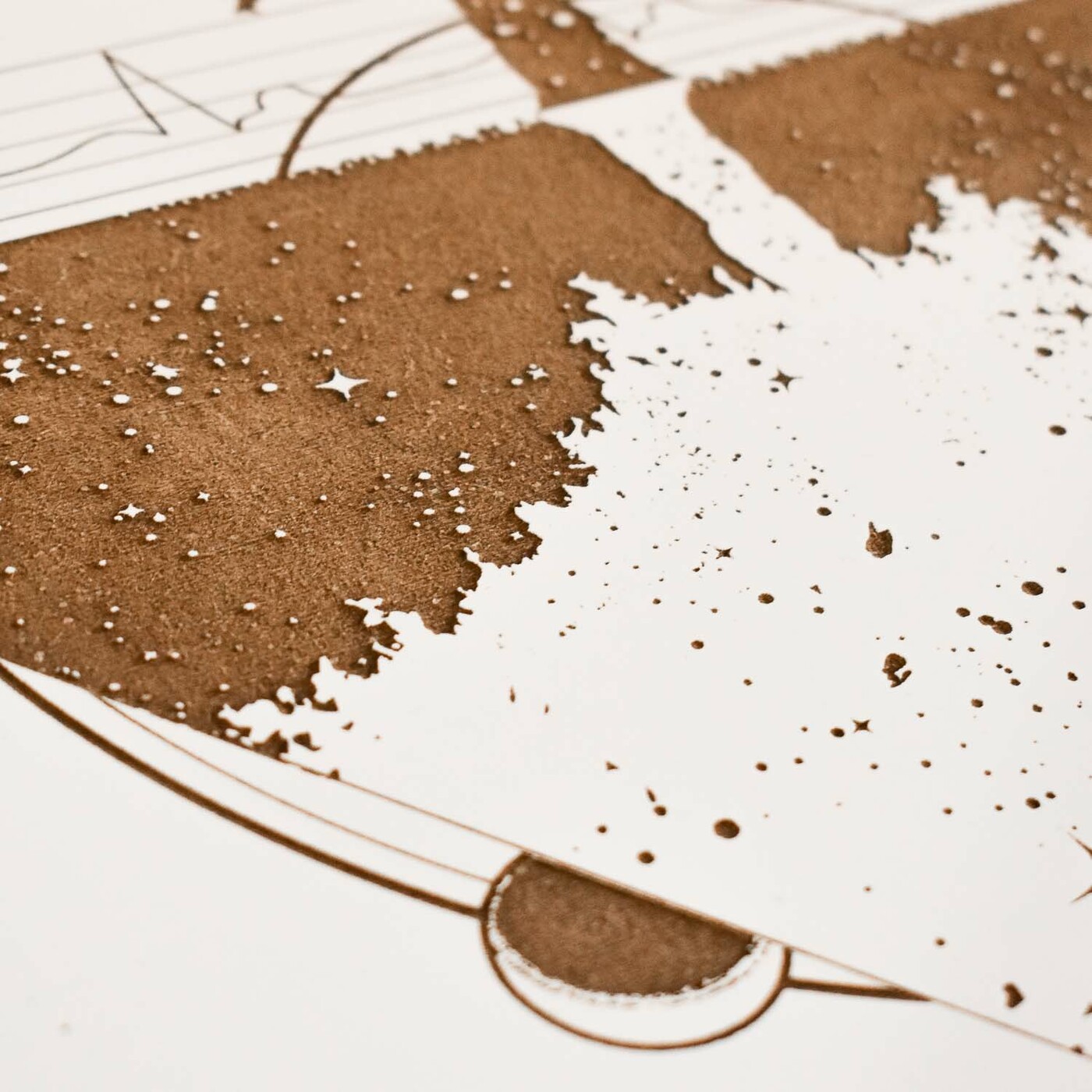 Energy Picture from Wood - Symbol Tree | White