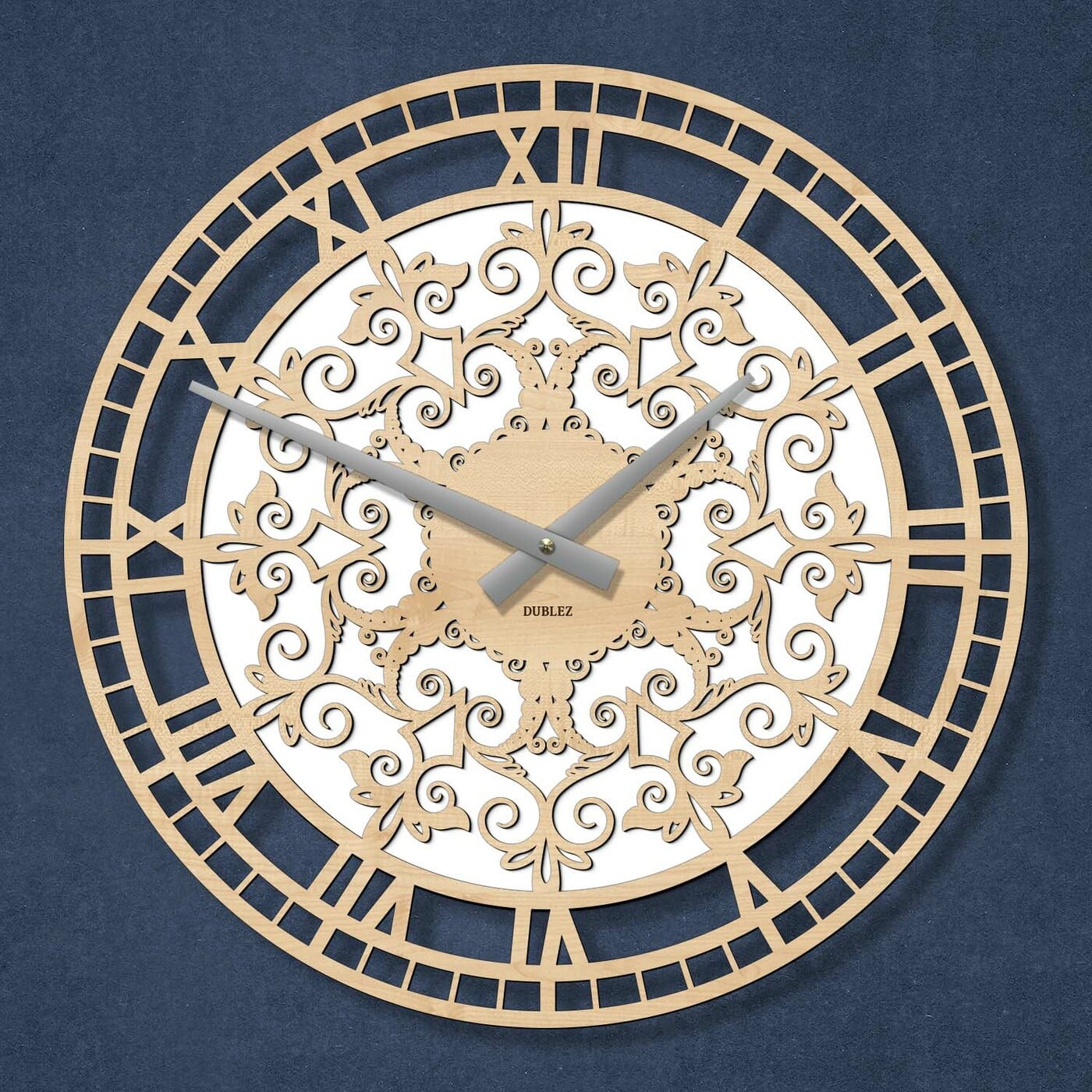 Drevené nástenné hodiny - Ornamenty | Javor