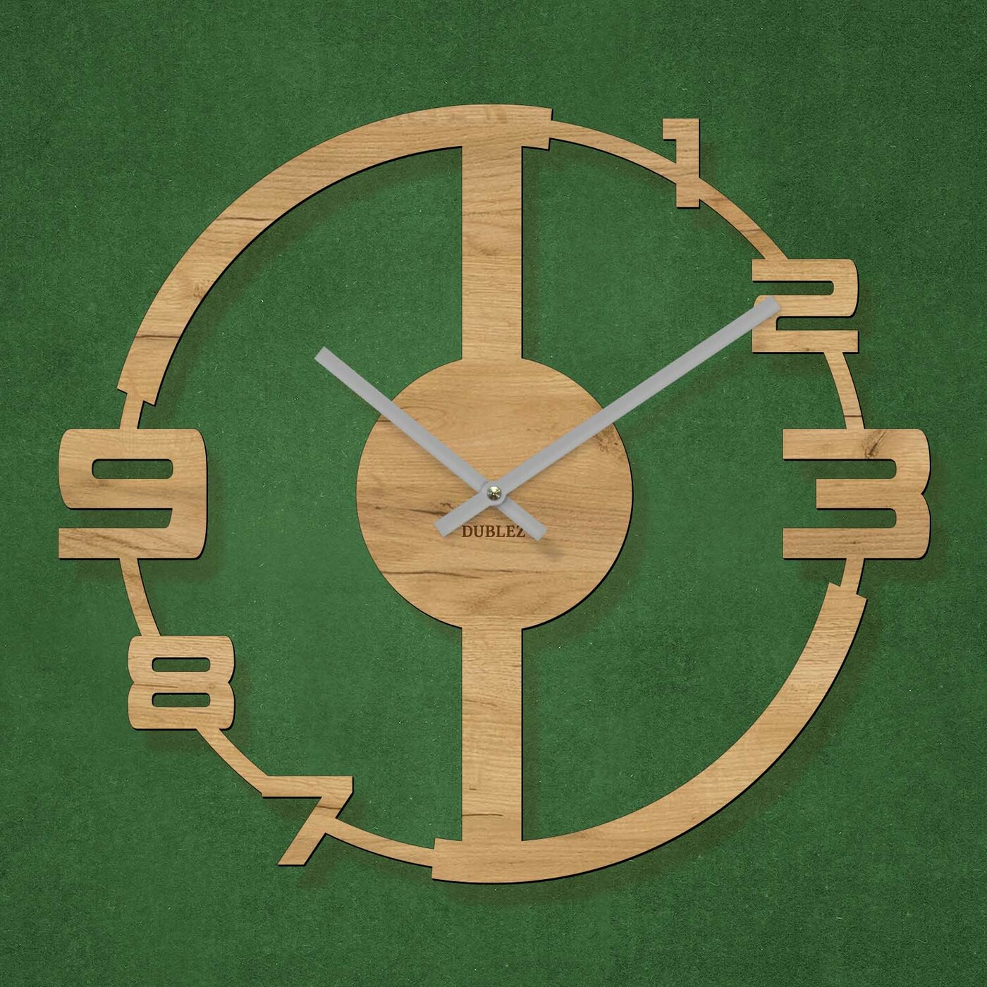 Moderné hodiny na stenu do obývačky - Summery | Dub zlatý