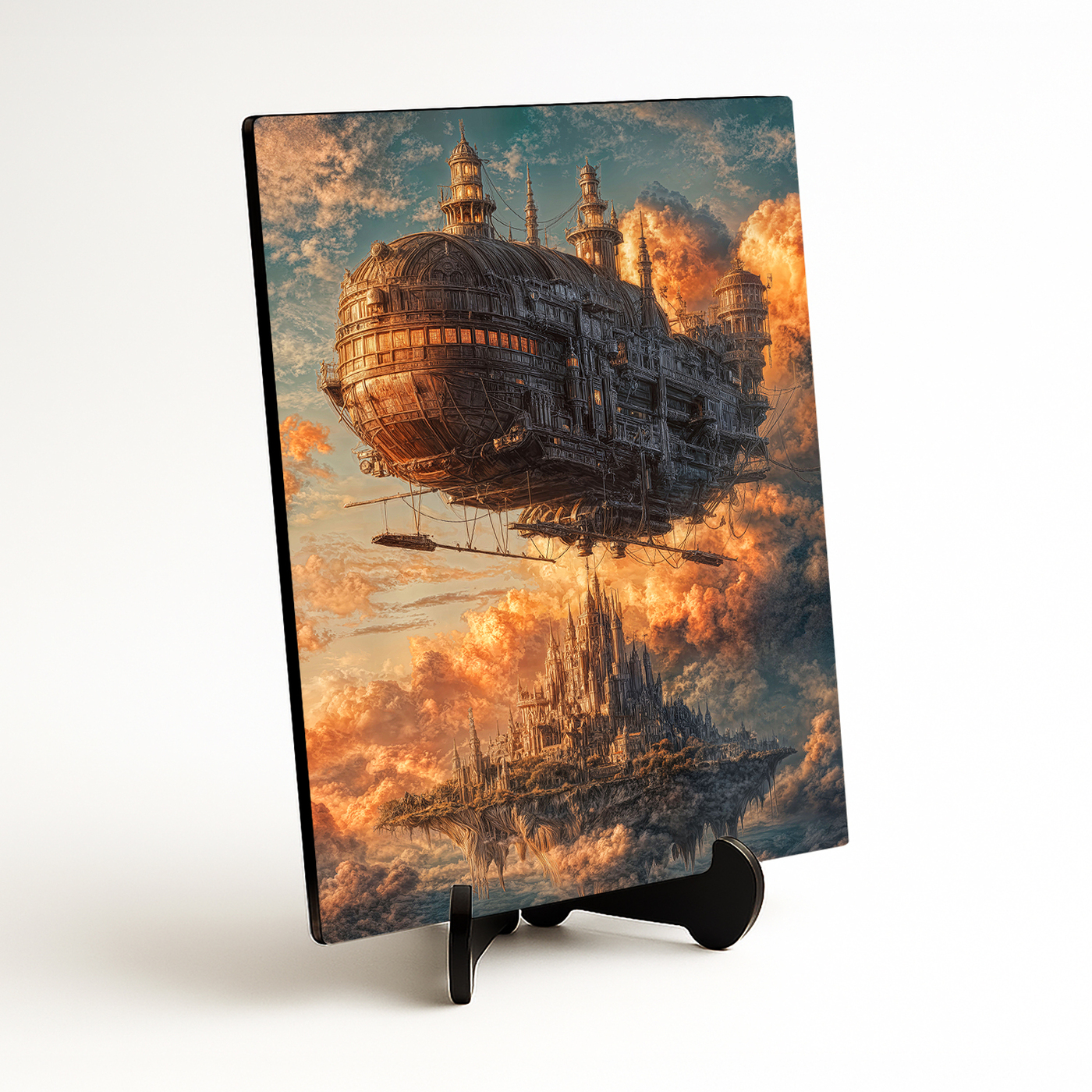 Futuristický obraz na dreve - Vzducholoď