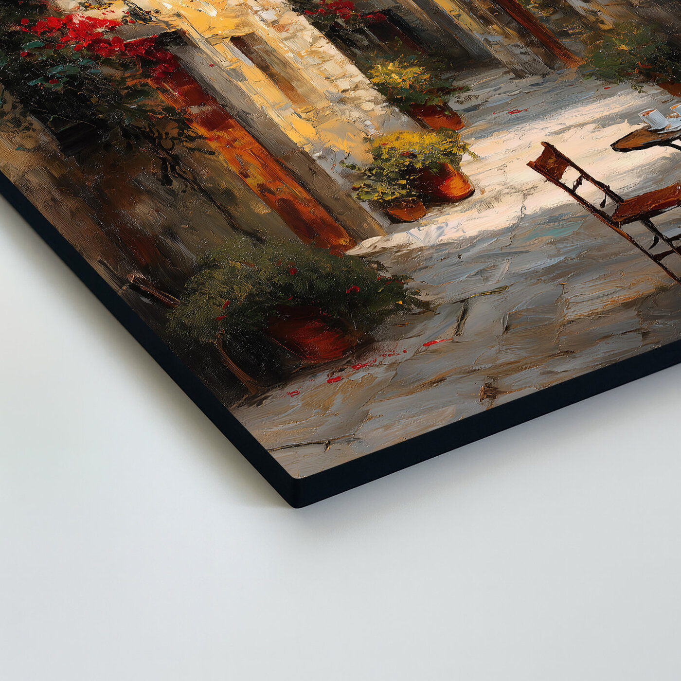 Wooden picture of Tuscany - Old alley