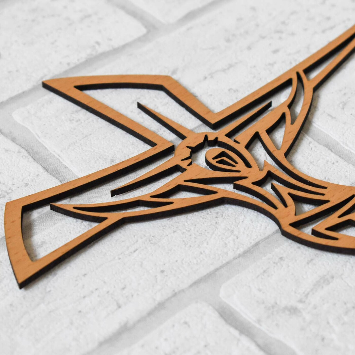 Modern Cross on the Wall | Beech