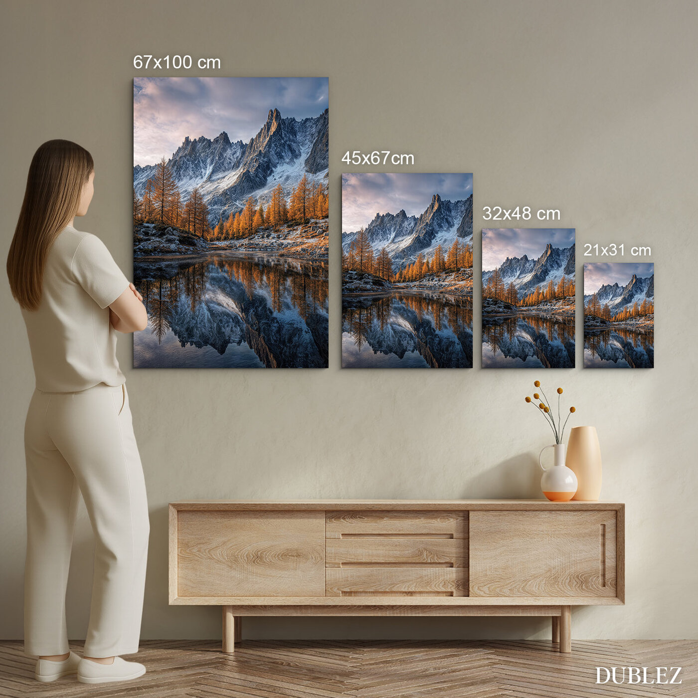 Wall painting of nature - Autumn in the mountains
