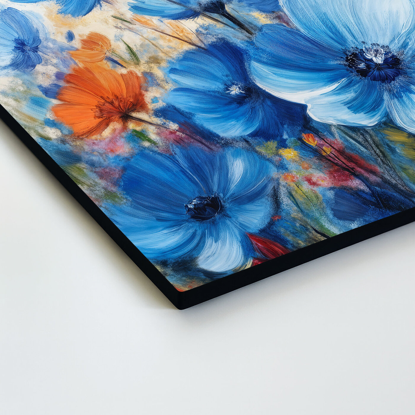 Wooden Wall Art - Blue Wildflowers