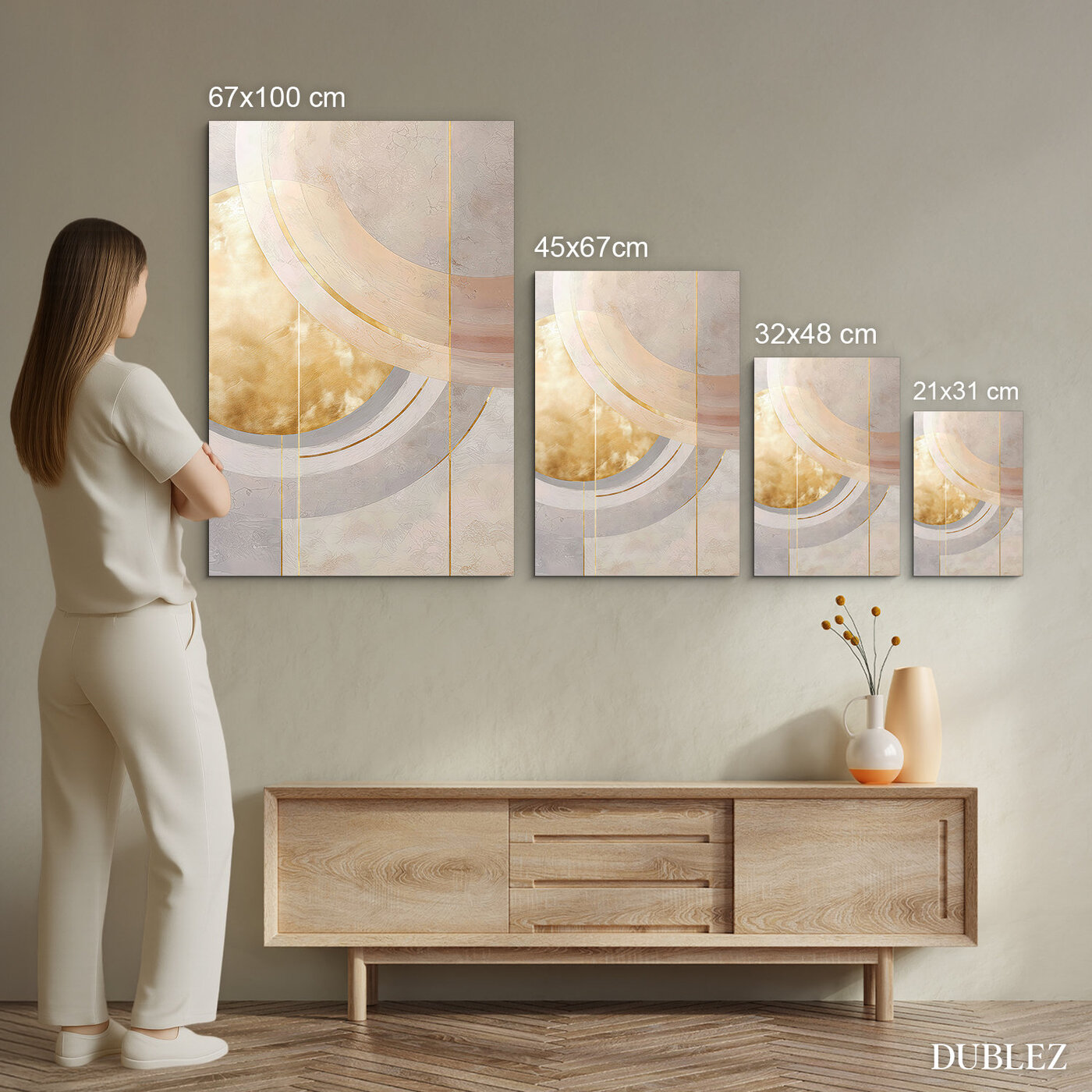 Large abstract painting - Gold