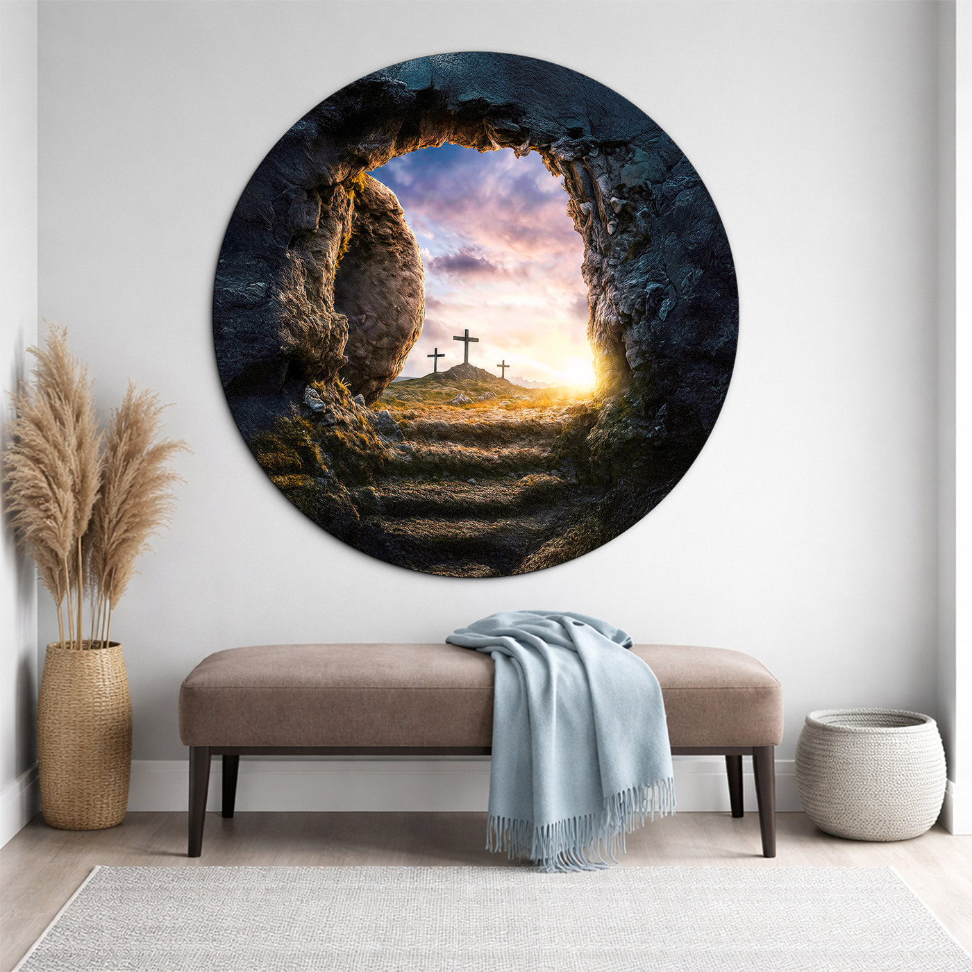 Drevený kresťanský obraz - Svetlo Golgoty