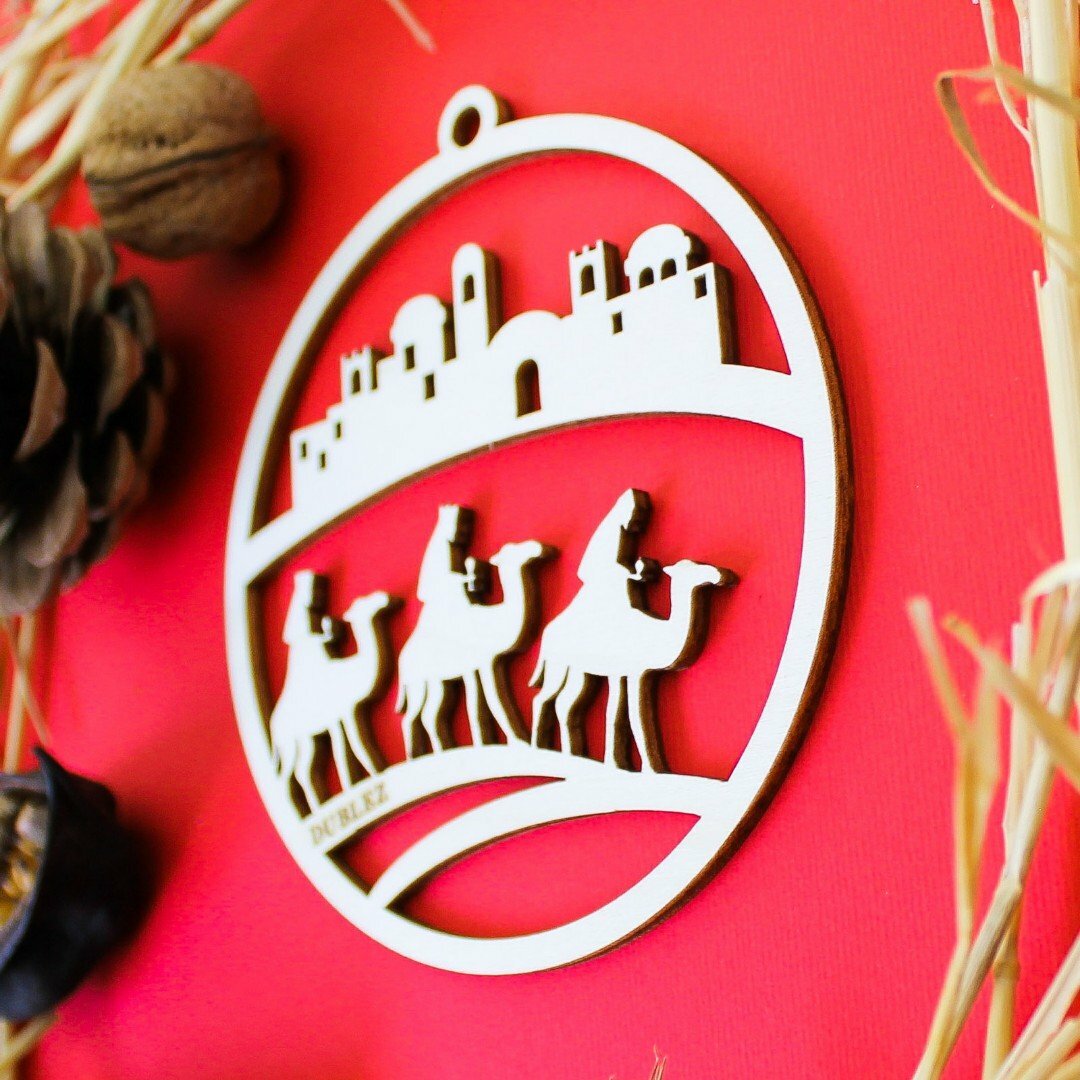 Vianočná guľa - Traja králi | Topoľová preglejka