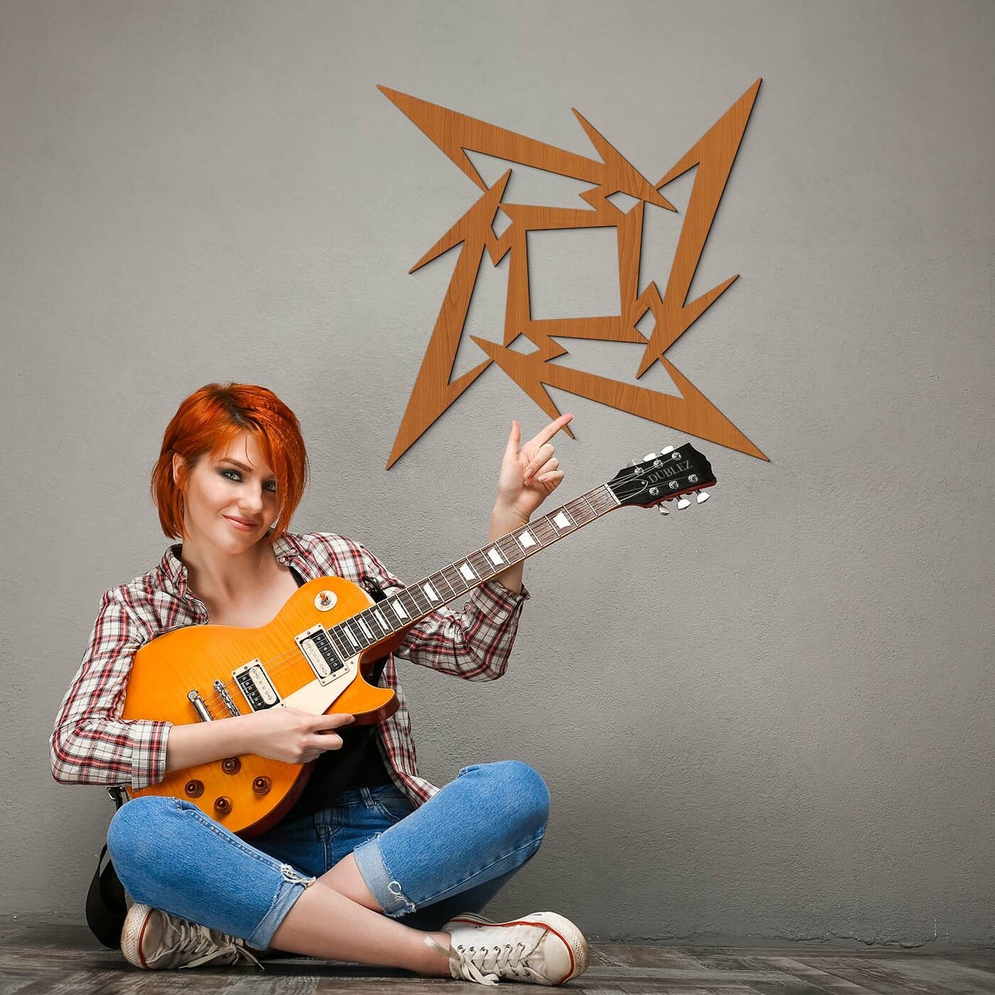 Drevený symbol - Metallica Ninja Star | Čerešňa