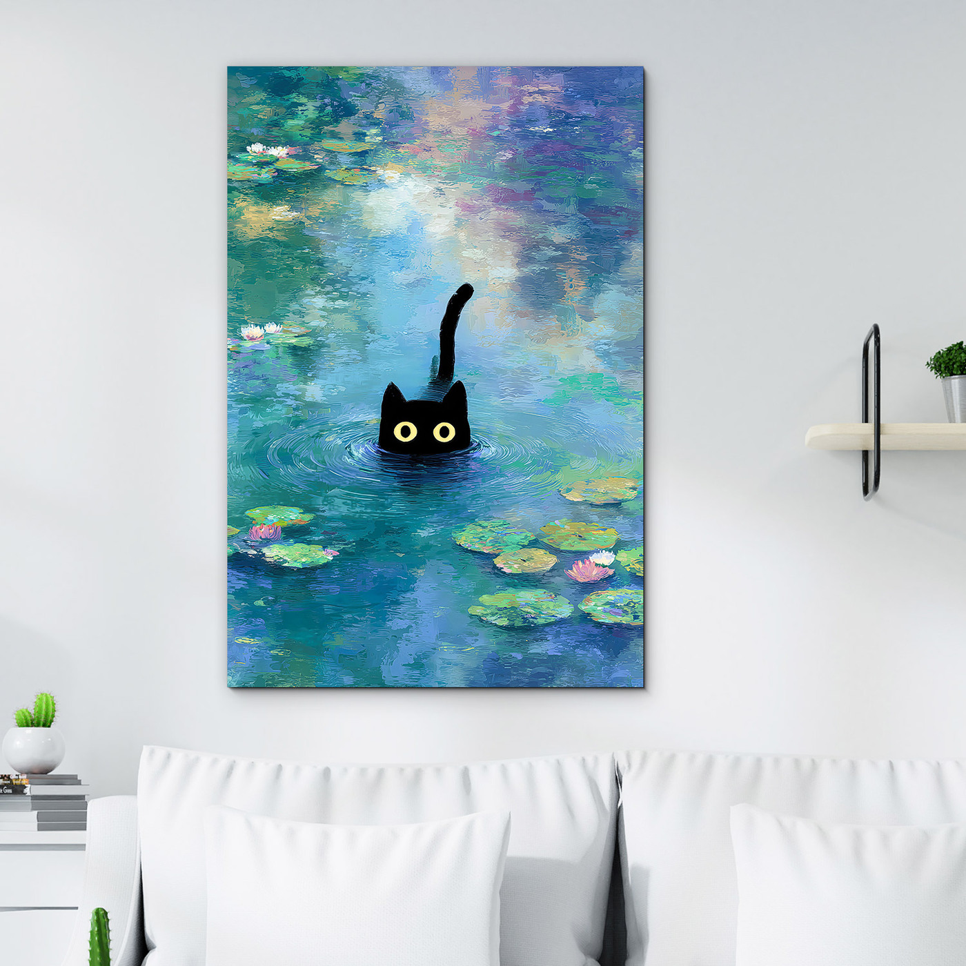 Moderní impresionistický obraz - Kočka