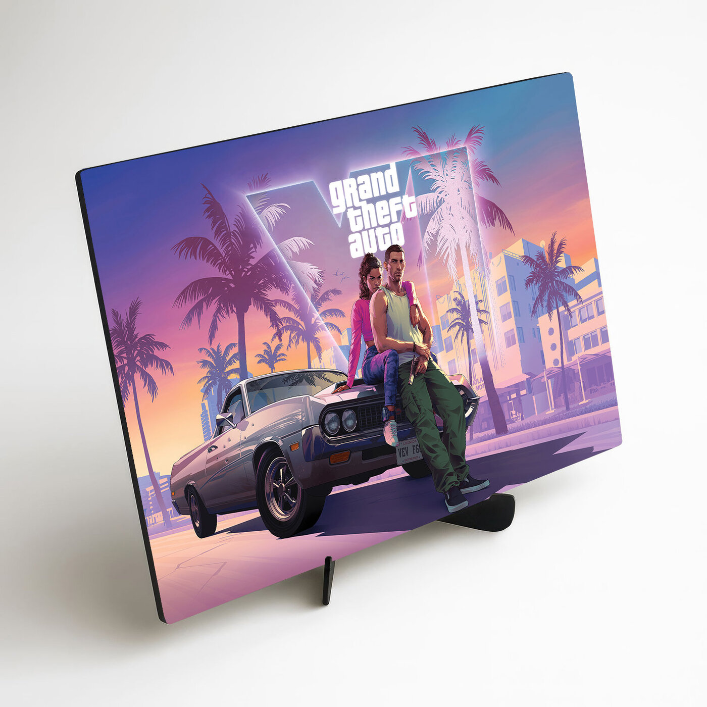 Drevený obraz GTA 6 - Vice City