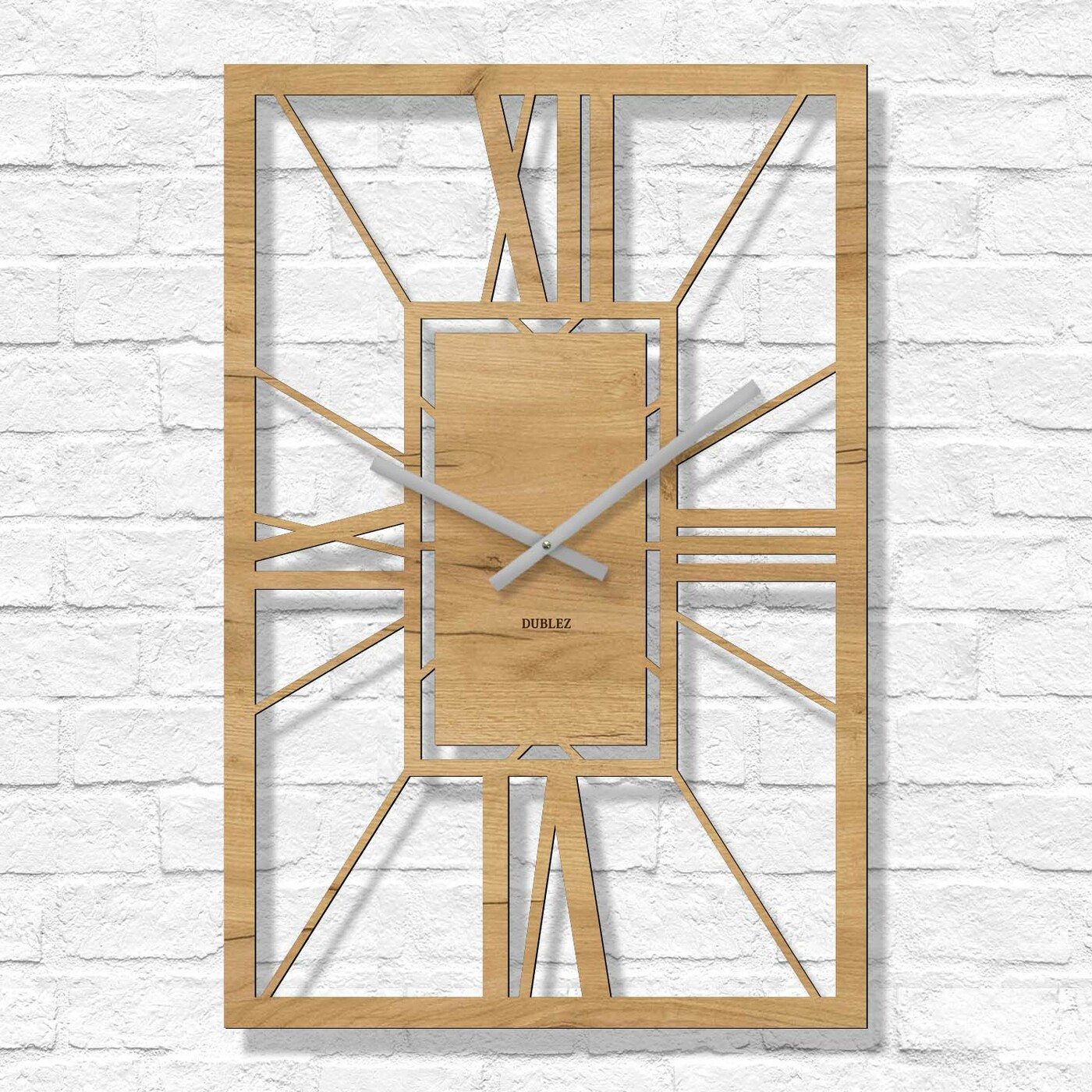 Wooden Roman Numeral Clock - Arch Deco | Gold Craft Oak