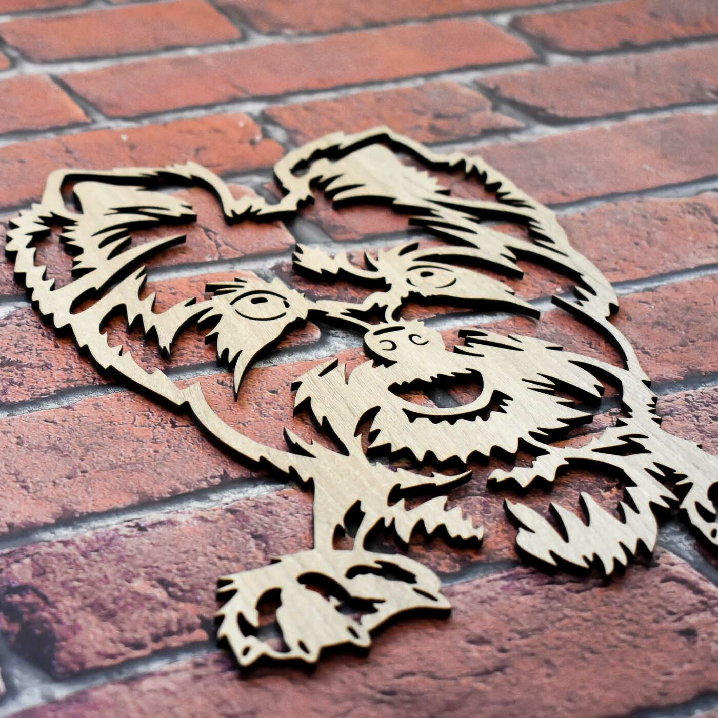 Wooden Picture of a Dog - Yorkshire | Oak Sonoma