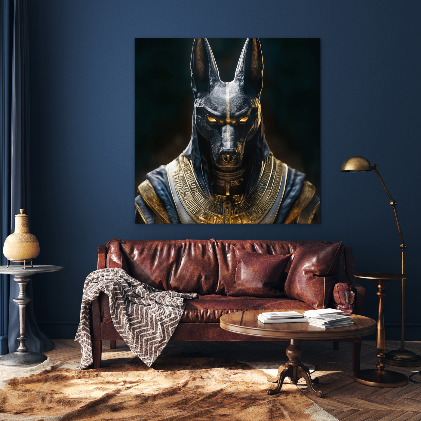 Wooden Wall Art - Egyptian God Anubis