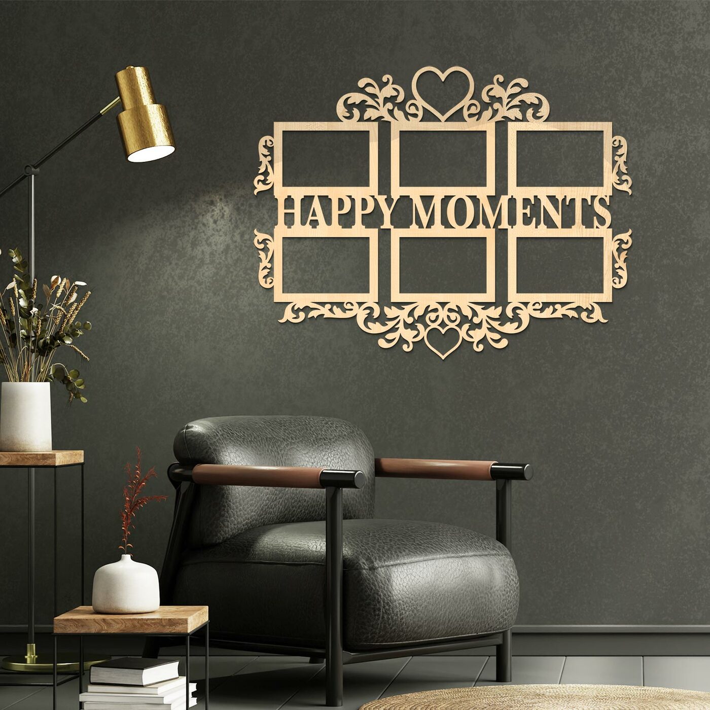 Multi-photo Frame on the Wall - Happy Moments | Maple