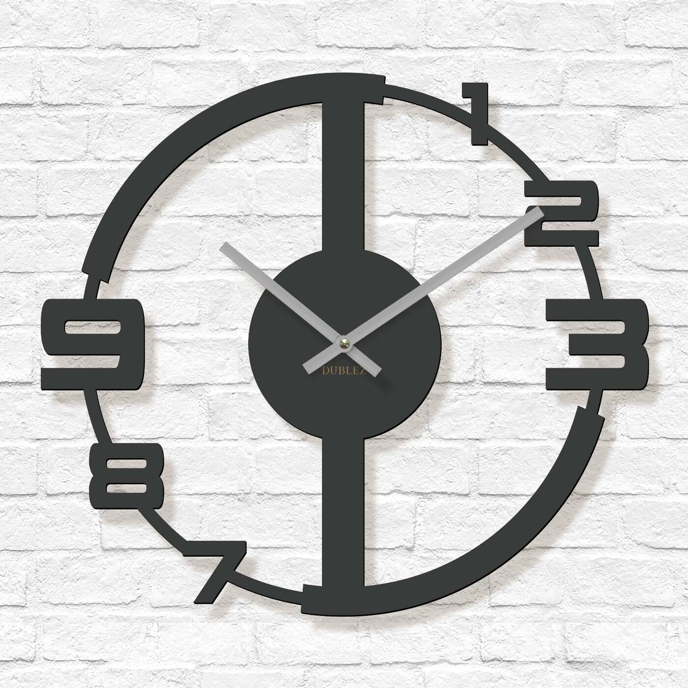 Moderné hodiny na stenu do obývačky - Summery | Antracitovo-šedá