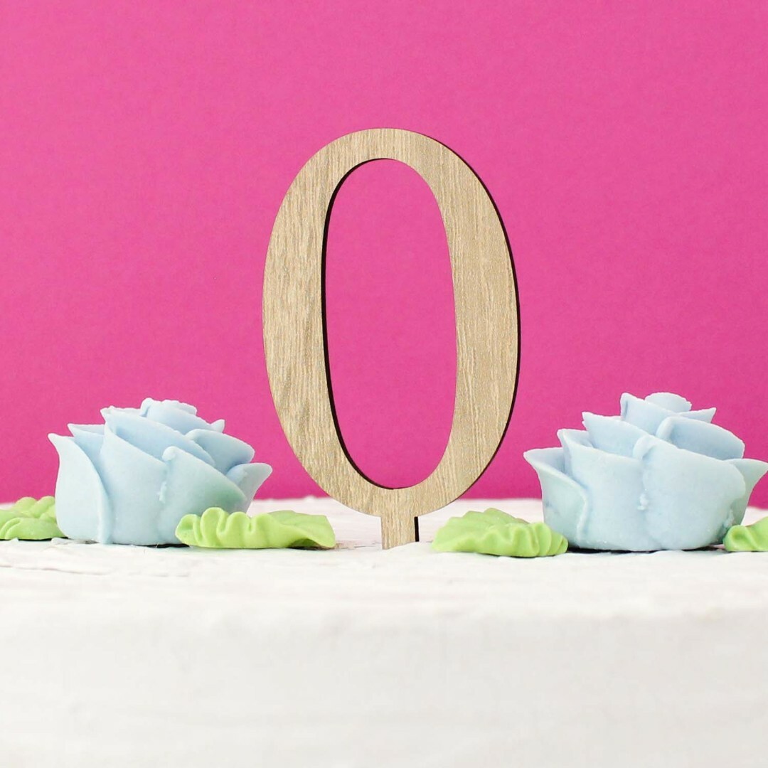 Drevené čísla - zápichy do torty | Dub Sonoma