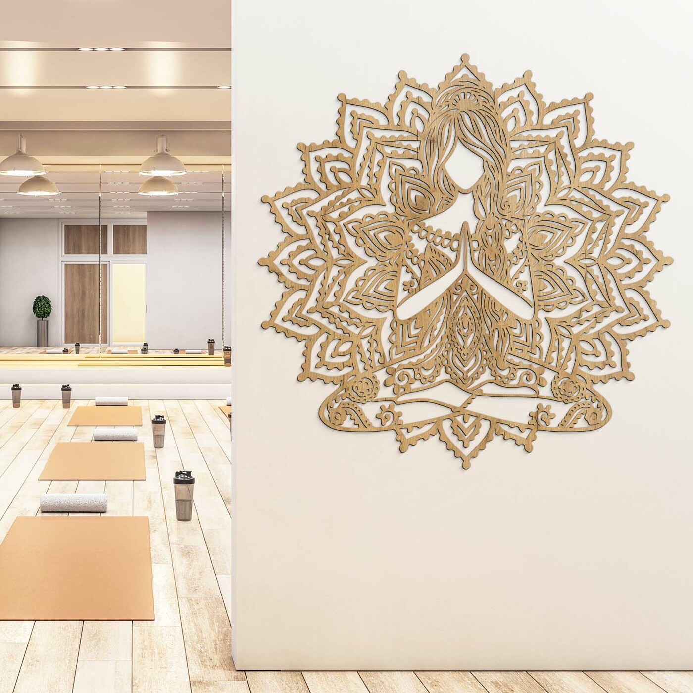 Fali boho mandala - Jógázó hölgy | Aranytölgy