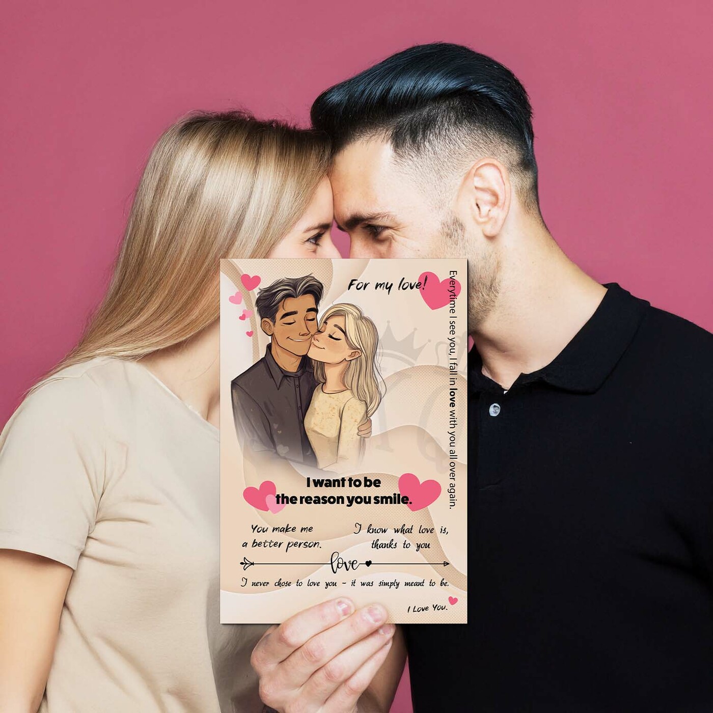 Wooden Love Plaque - For My Love