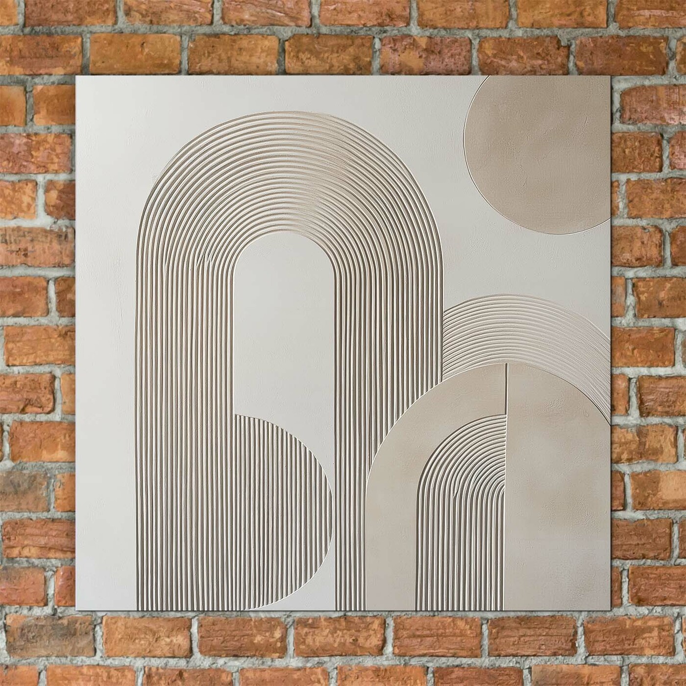 Structured Wall Art made from Wood - Arch