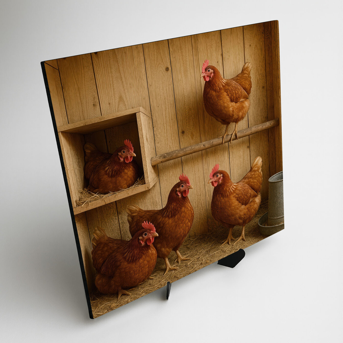 Rural picture for the kitchen - Chickens in the henhouse