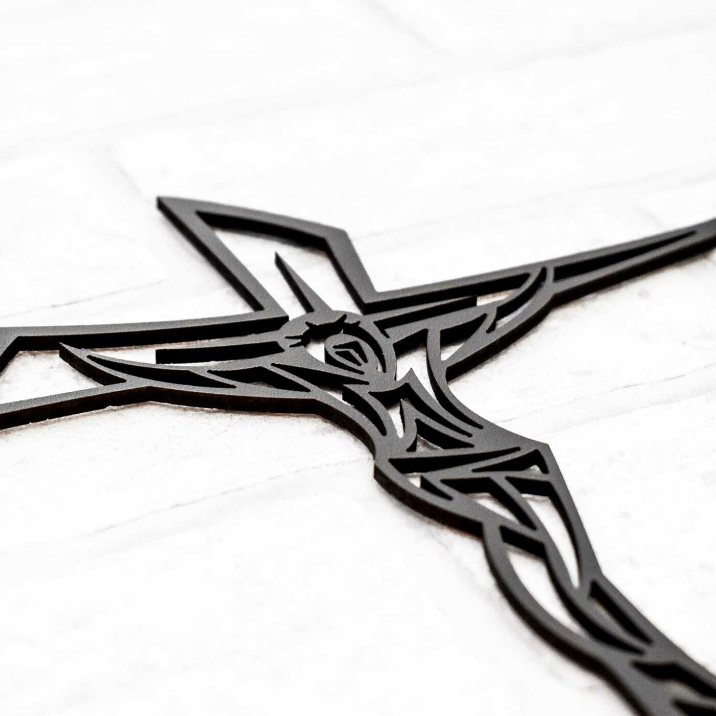Modern Cross on the Wall | Black