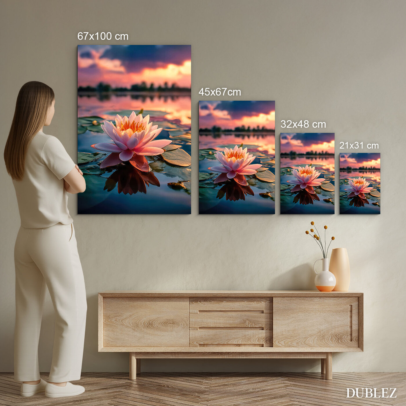 Tablou din lemn - Nufăr