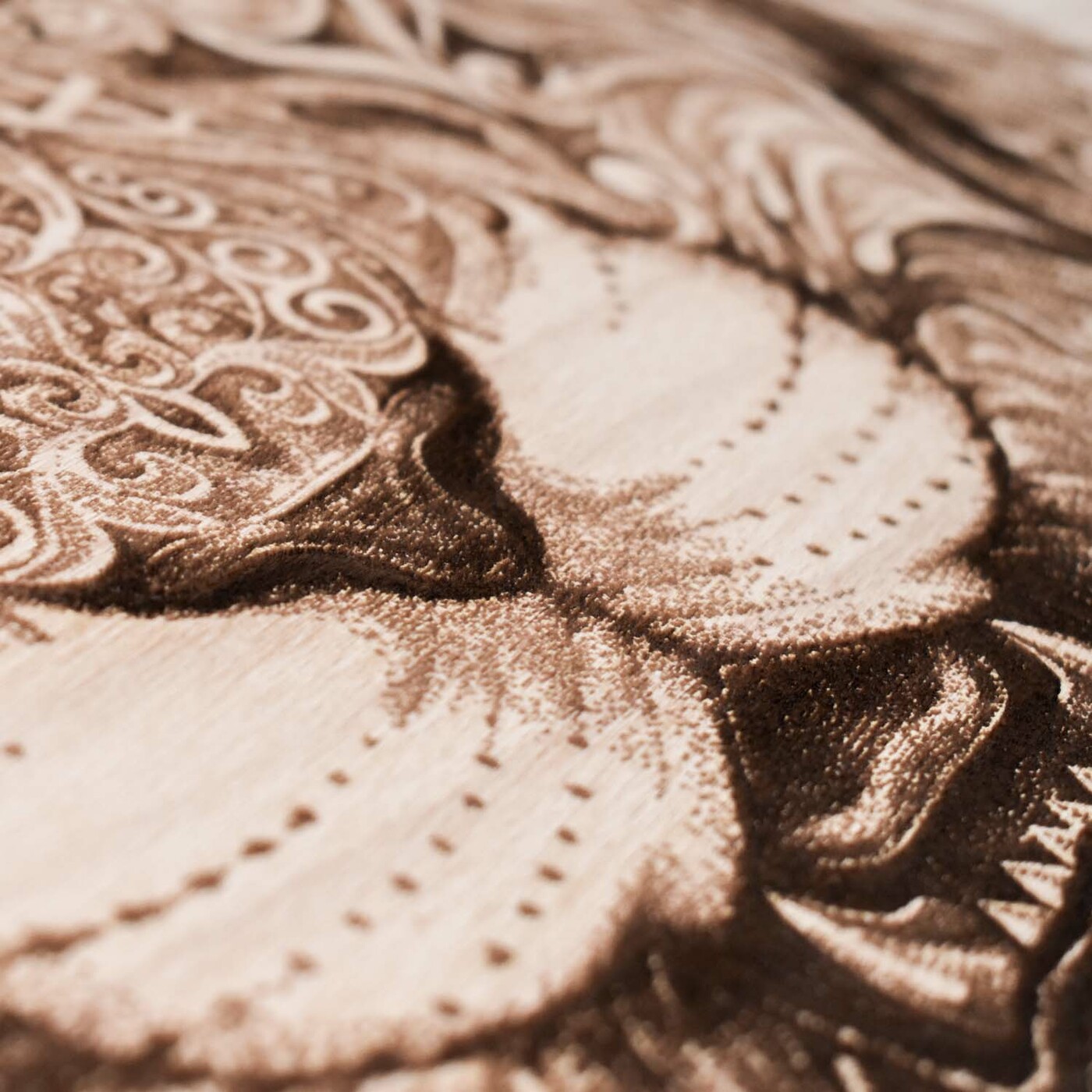 3d drevený gravírovaný obraz na stenu - Tiger | Buková preglejka