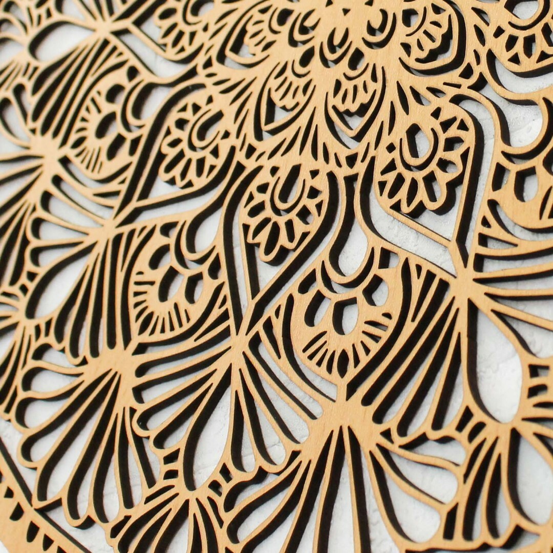 Mandala ze dřeva na stěnu - Kruh | Buk