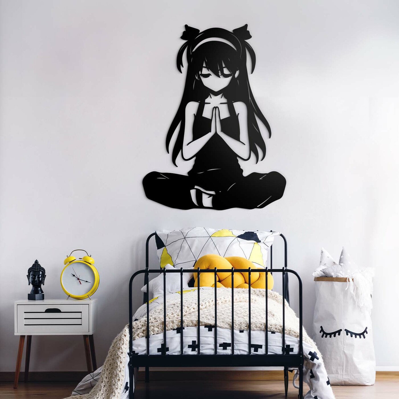 Drevená nálepka - Anime | Čierna