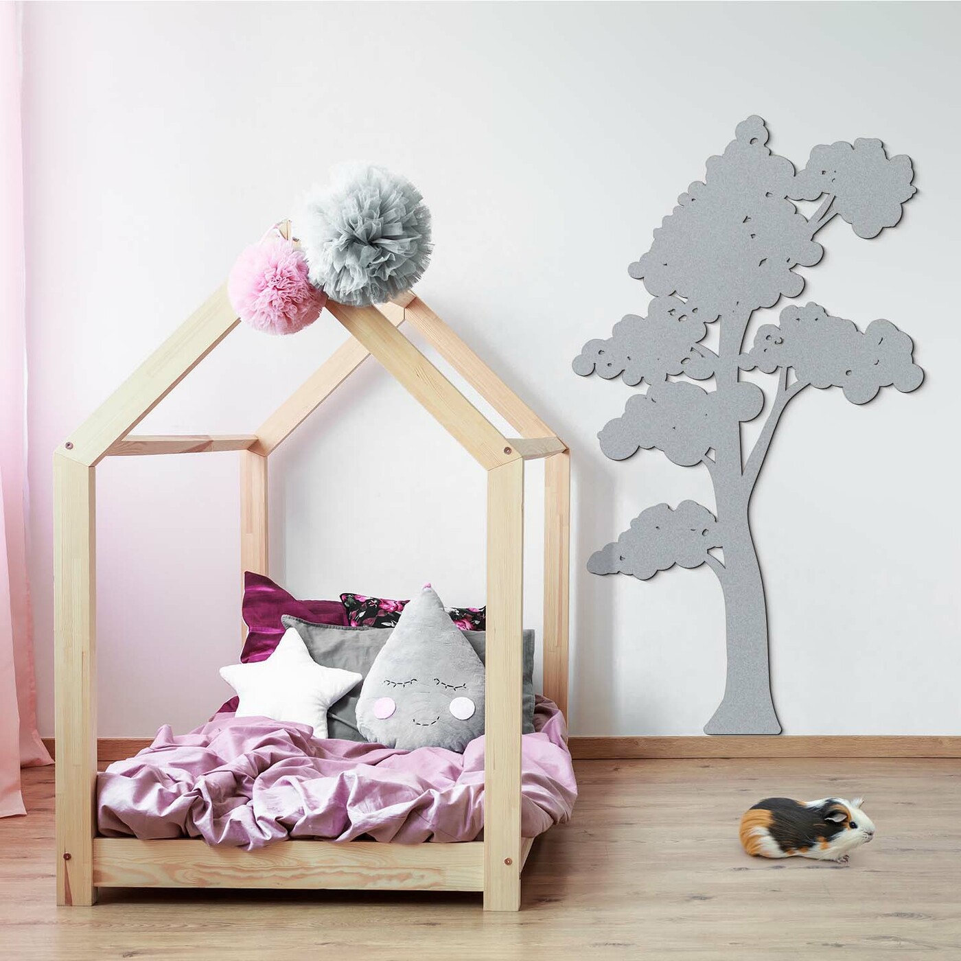 Drevený obraz stromu na stenu | Strieborná