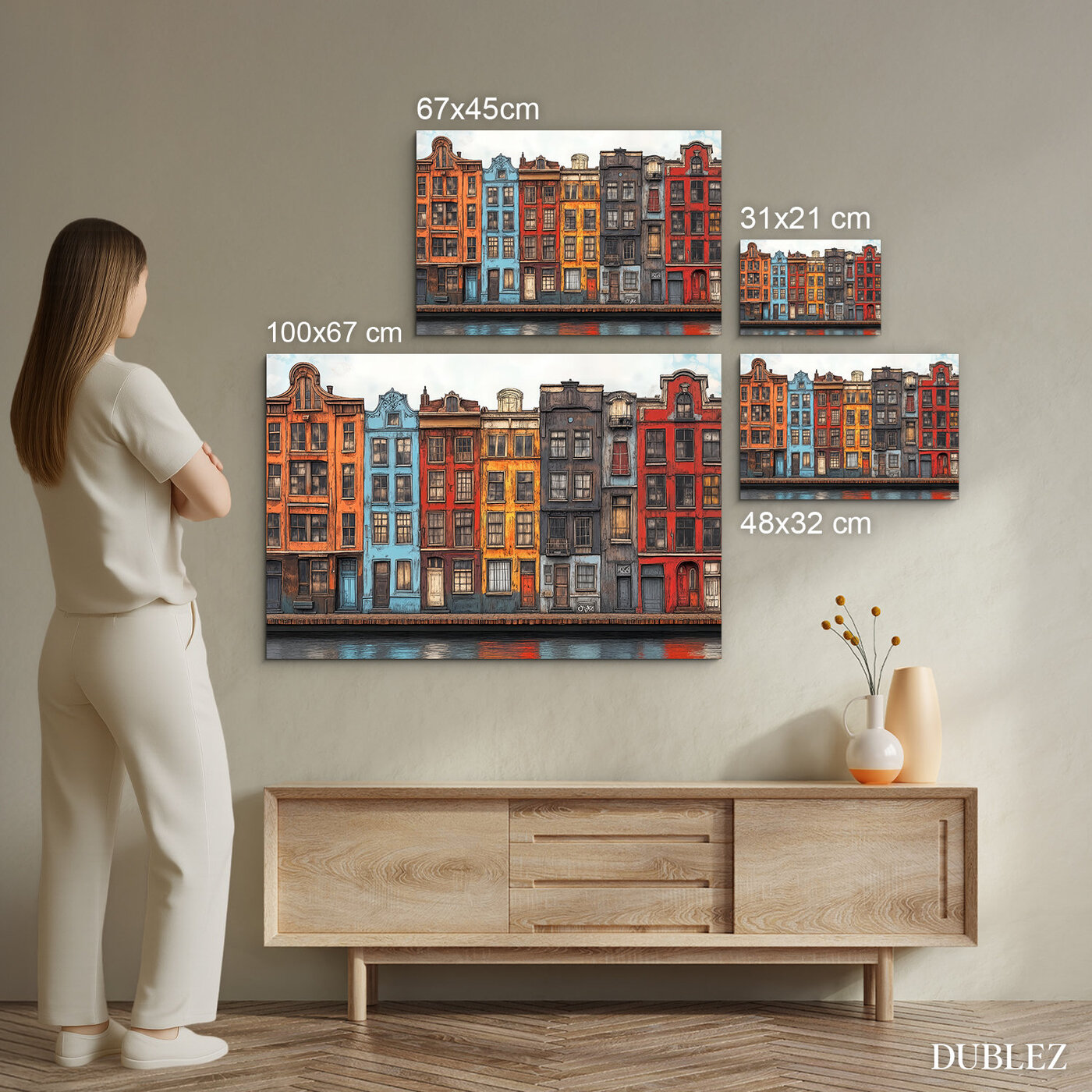 Wooden picture - Amsterdam