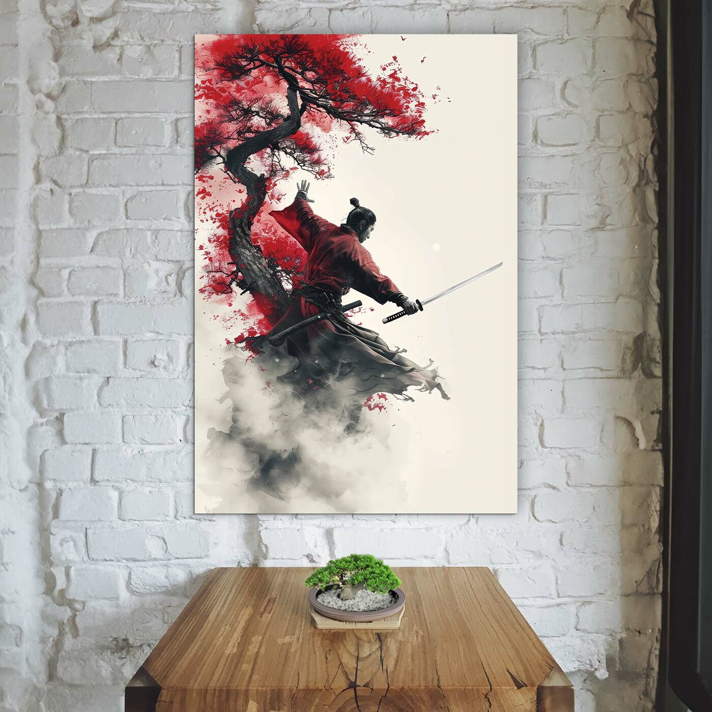 Colorful Wooden Wall Art - Samurai | DUBLEZ