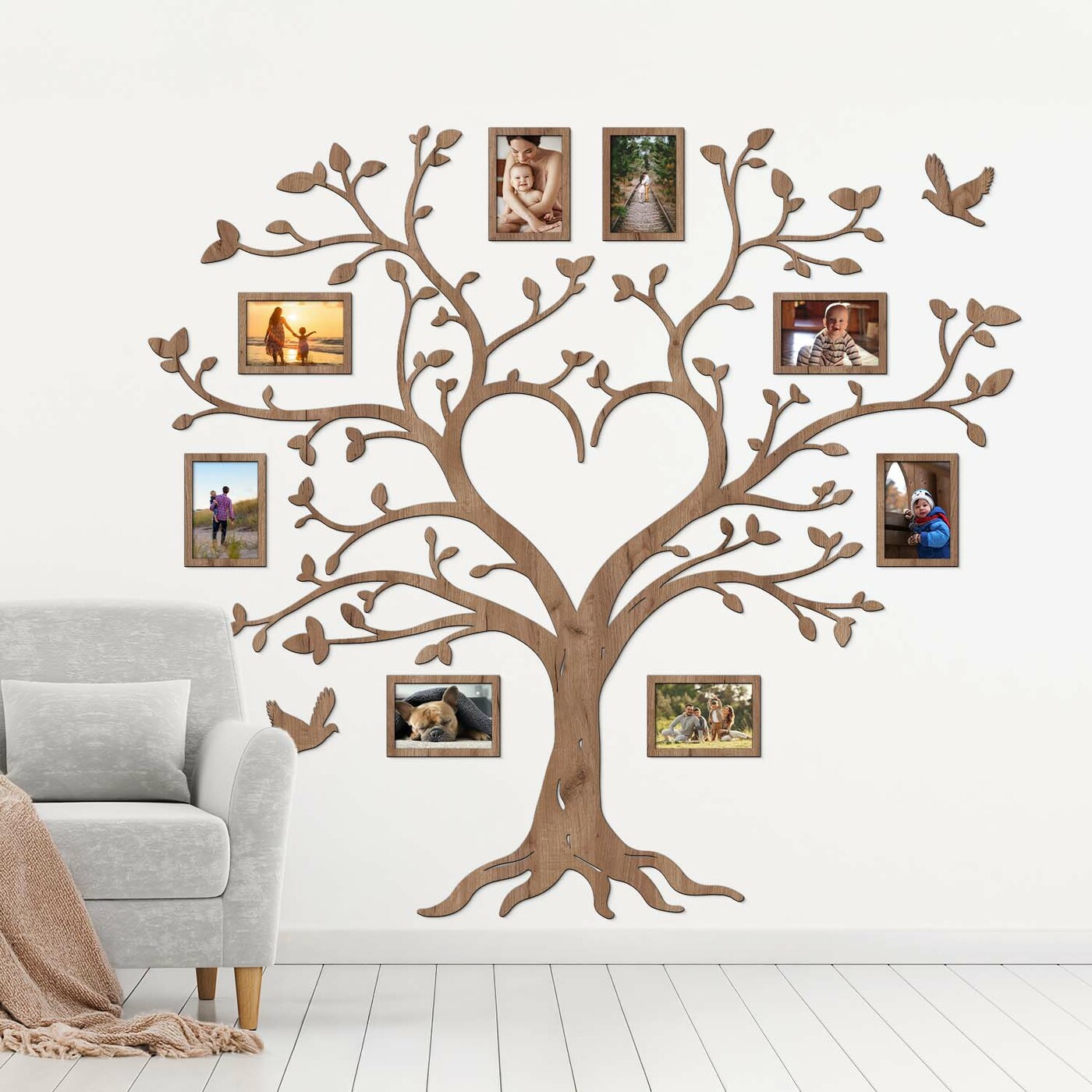 Drevený rodostrom na stenu | Dub tabakový