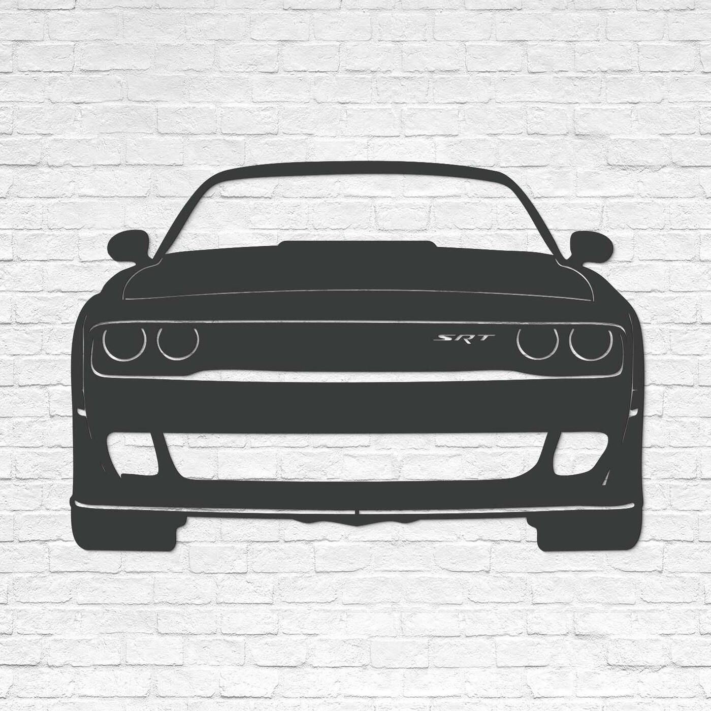 Wooden 3D Wall Art - Dodge Challenger SRT | Anthracite Gray