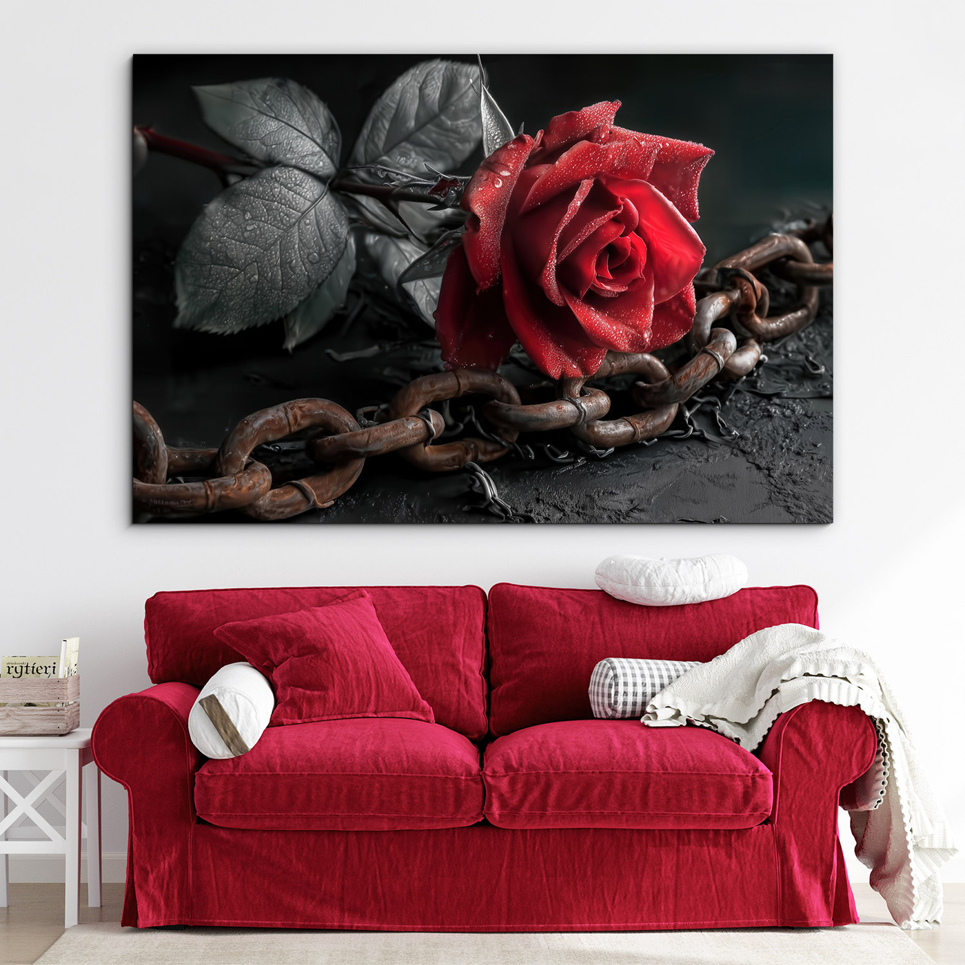 Dark romance image - Rose and chain