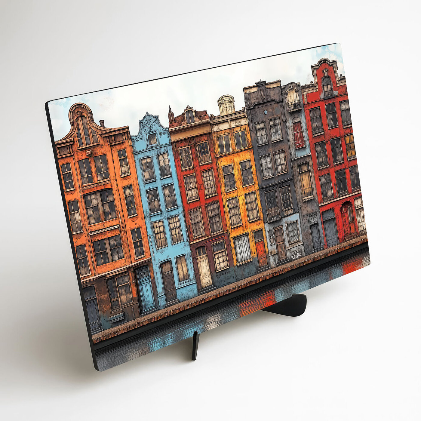 Wooden picture - Amsterdam