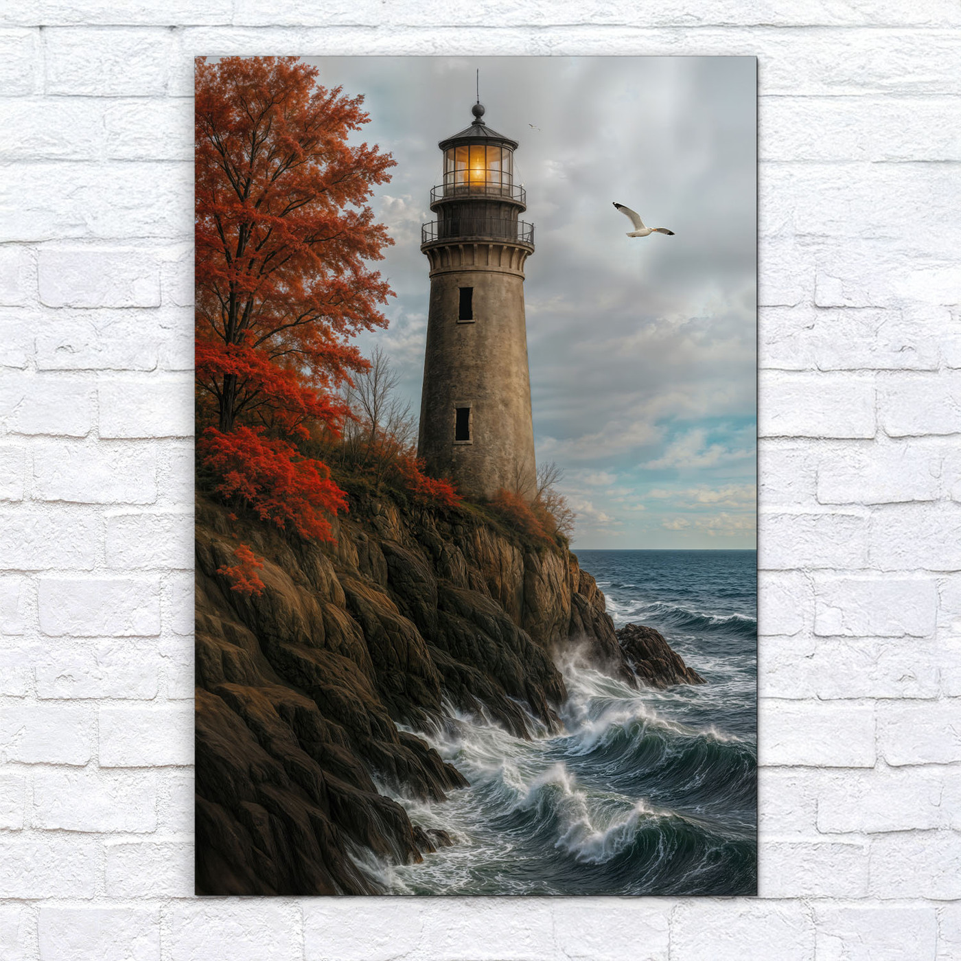 Wooden Wall Art - Lighthouse Over the Sea