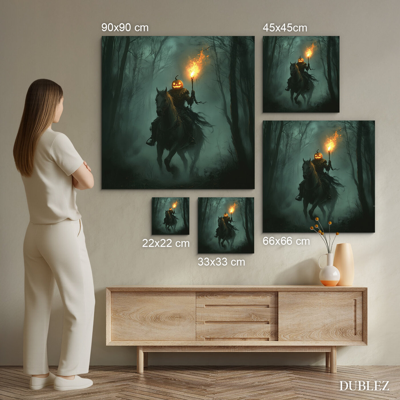 Halloween obraz - Bezhlavý jezdec