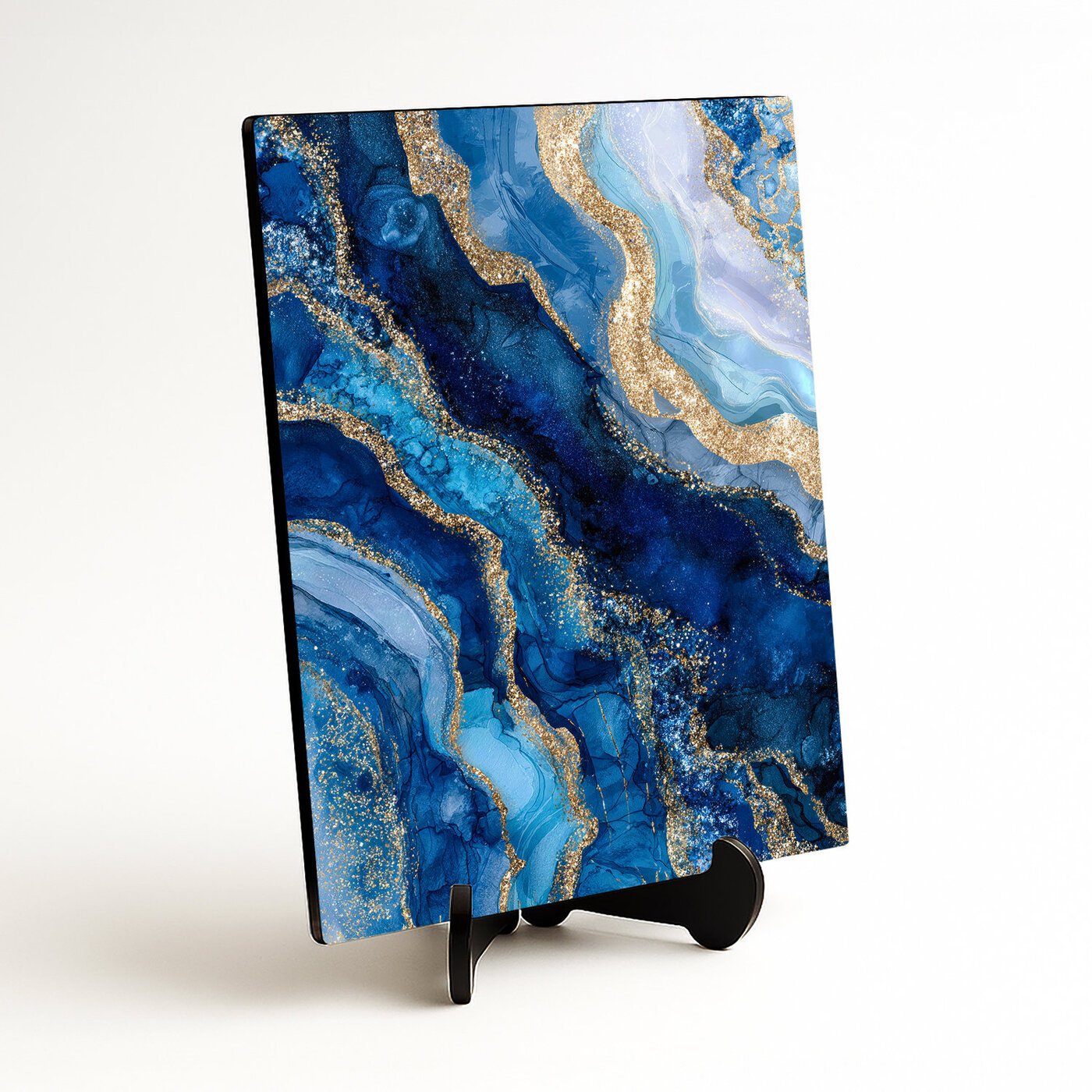Imitation of marble painting - Blue agate