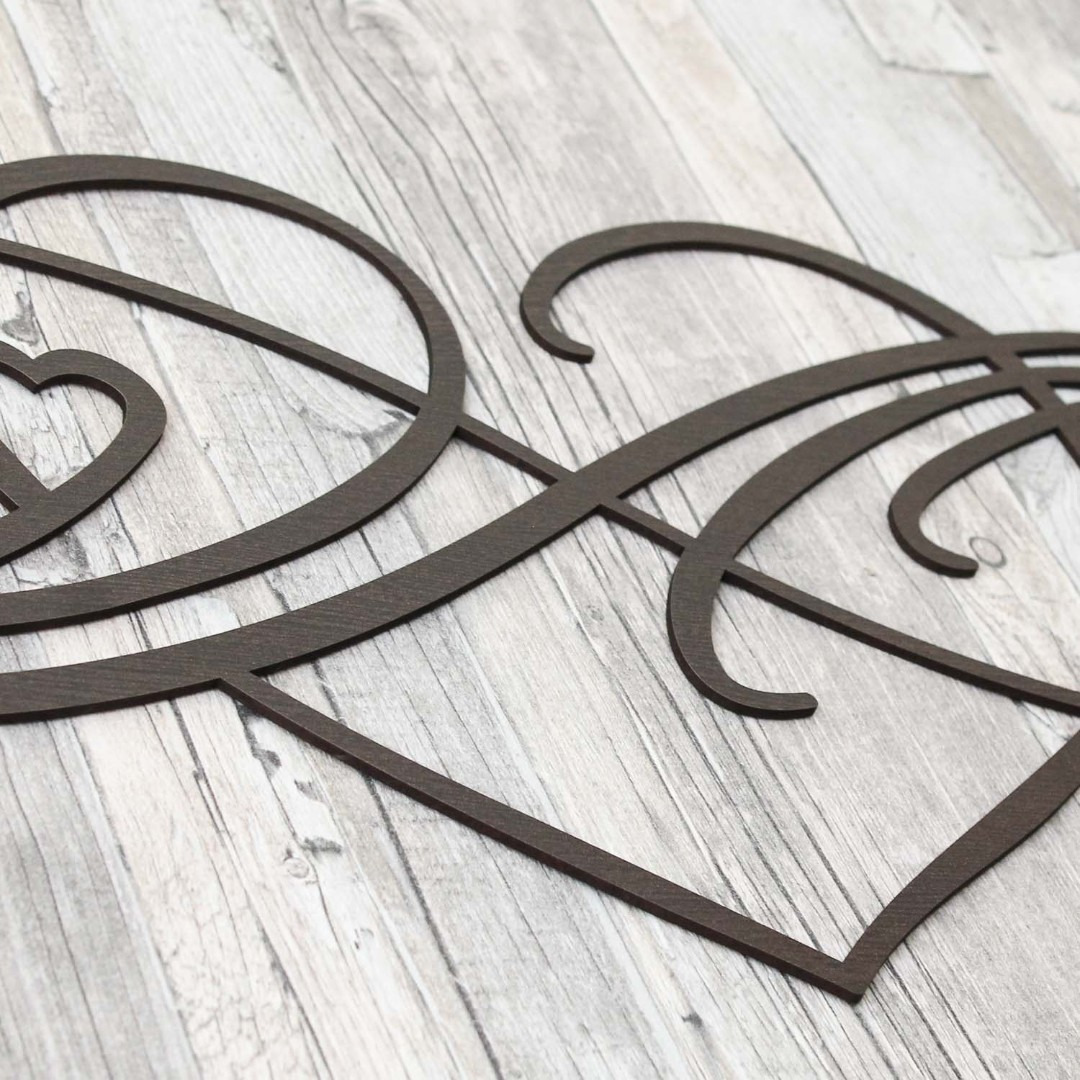 Romantic Wall Art - Infinity Love | Wenge
